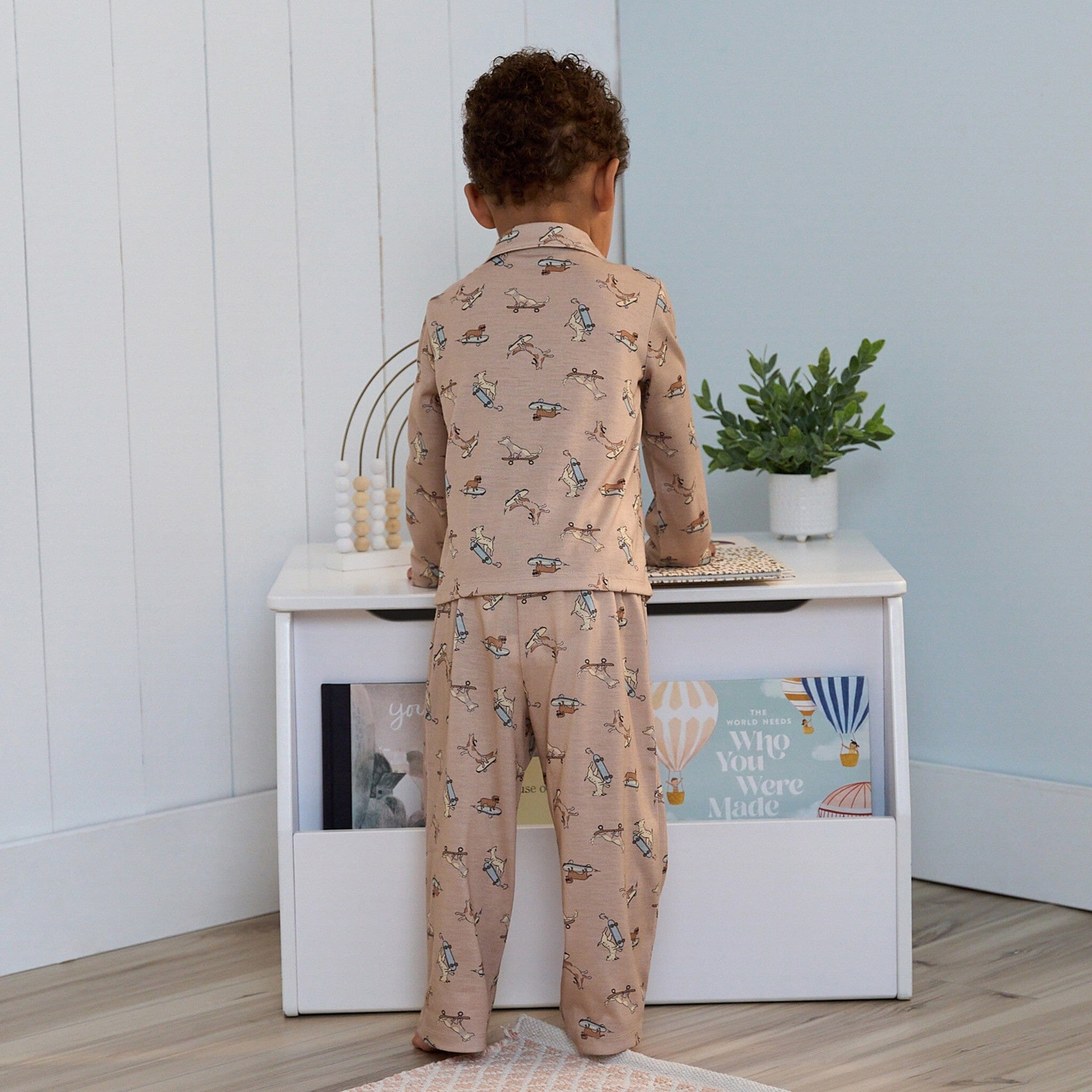 2-Piece Infant & Toddler Boys Dog Button Up Pajama Set - Image 4