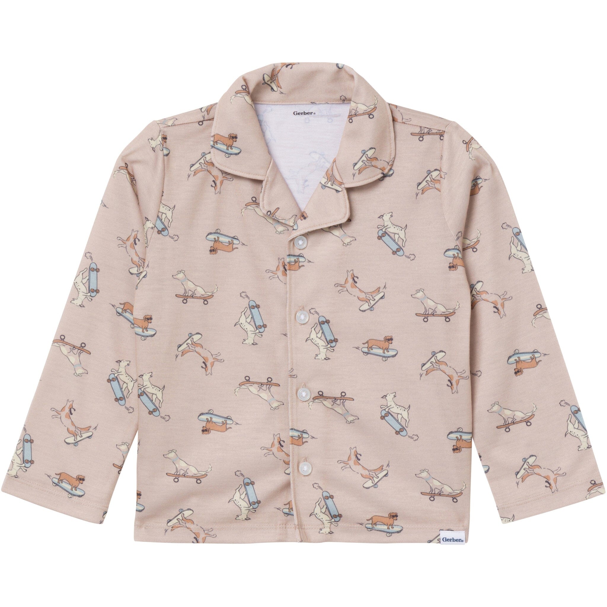 2-Piece Infant & Toddler Boys Dog Button Up Pajama Set - Image 5
