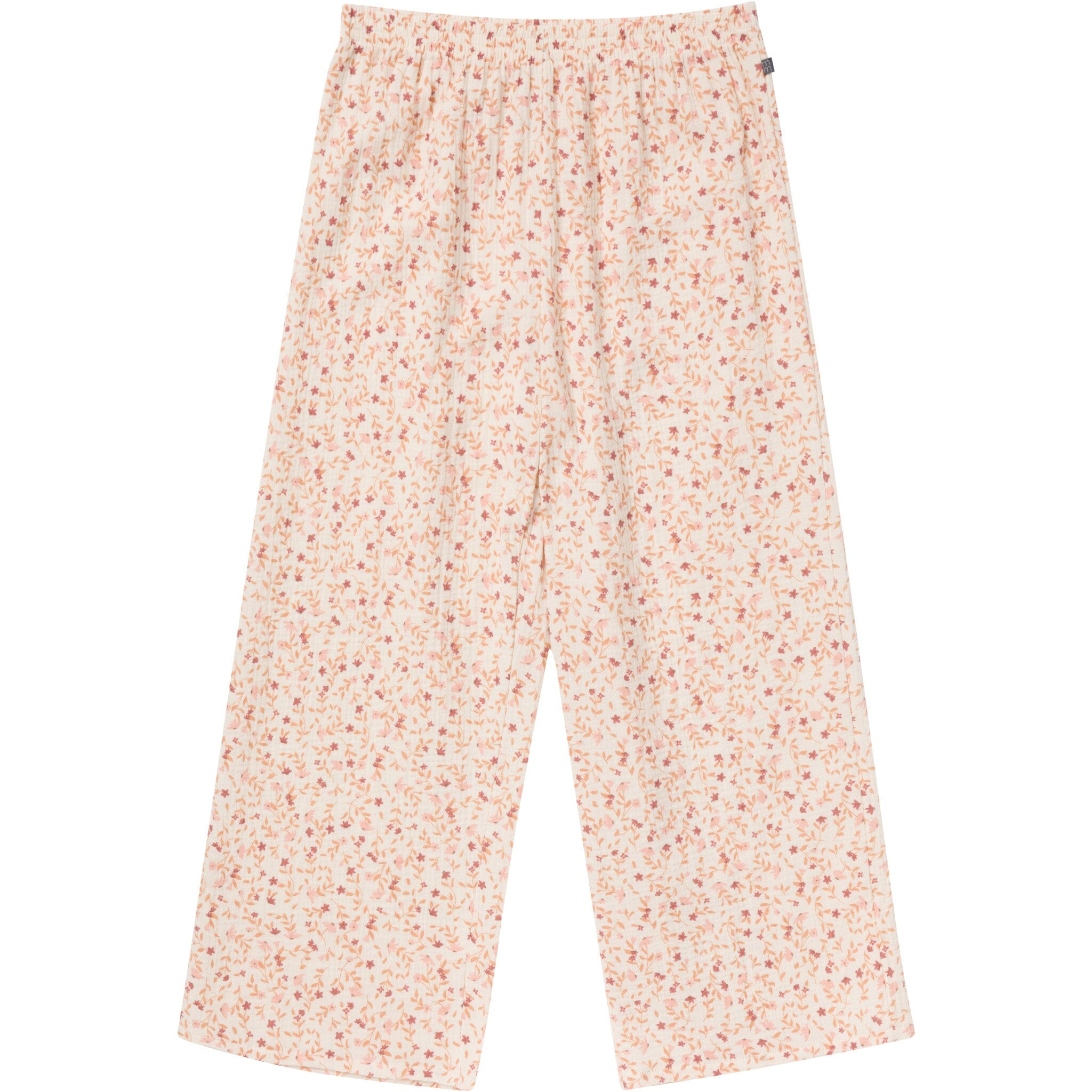 2-Piece Womens Beige Vine Floral Cropped Pants Set - Image 7