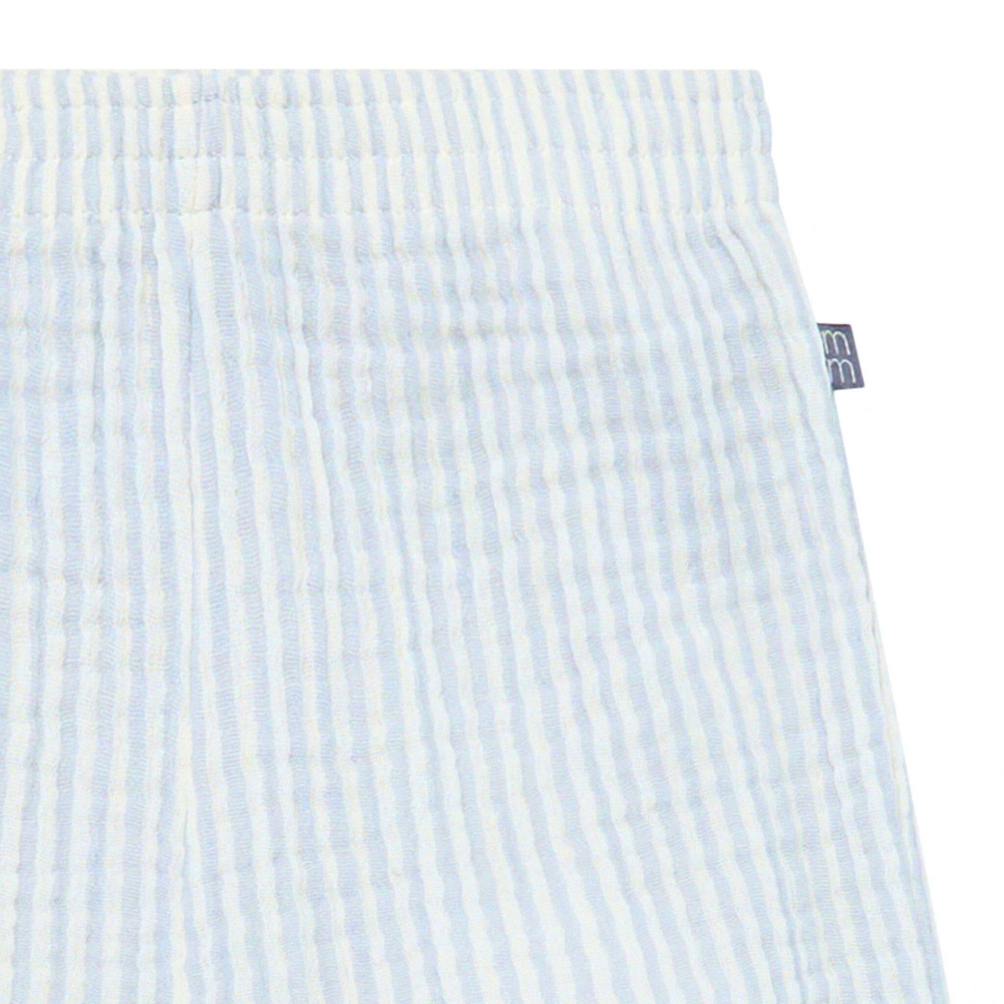 2-Piece Infant & Toddler Girls Light Blue Stripe Cropped Pants Set - Image 8