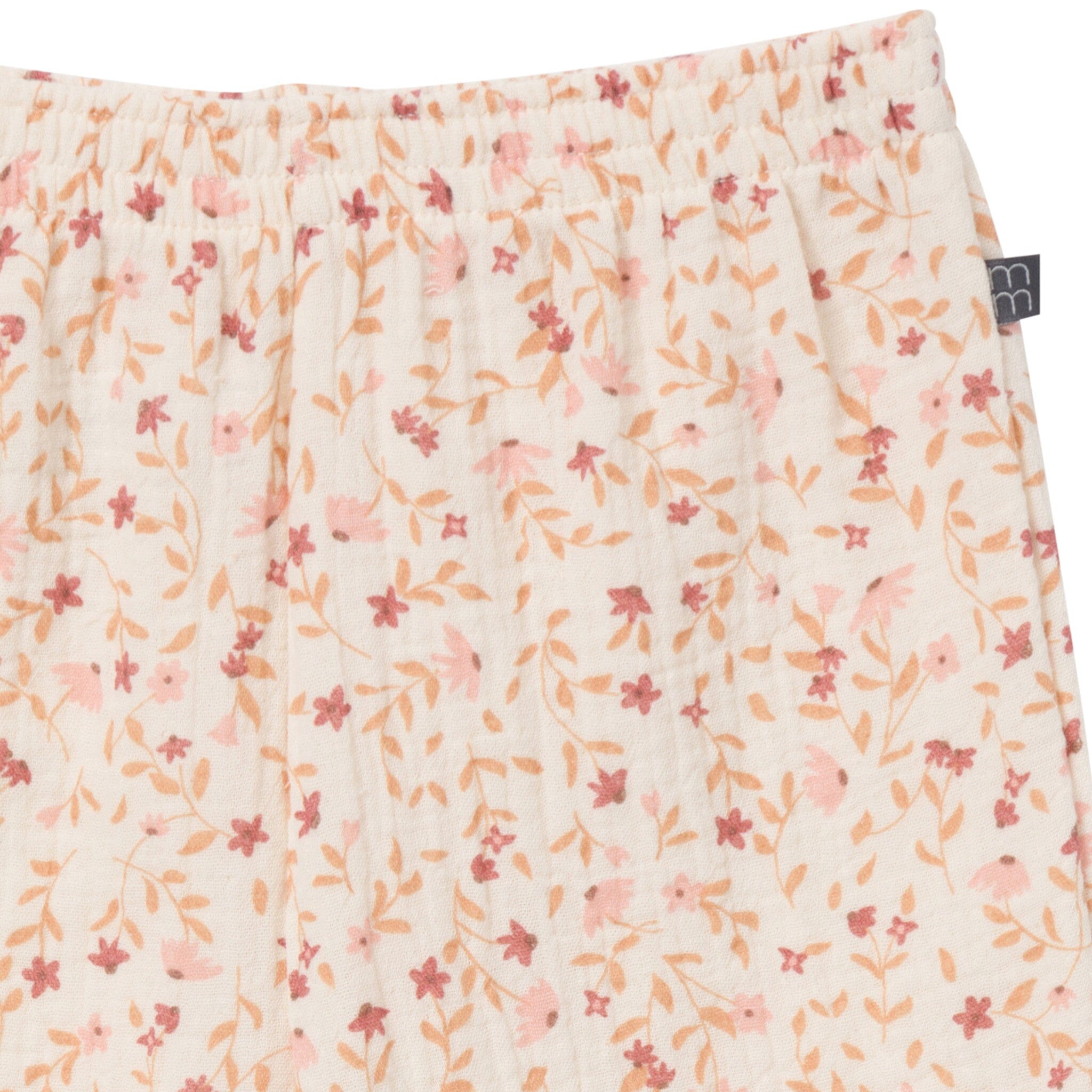 2-Piece Infant & Toddler Girls Beige Vine Floral Cropped Pants Set - Image 9