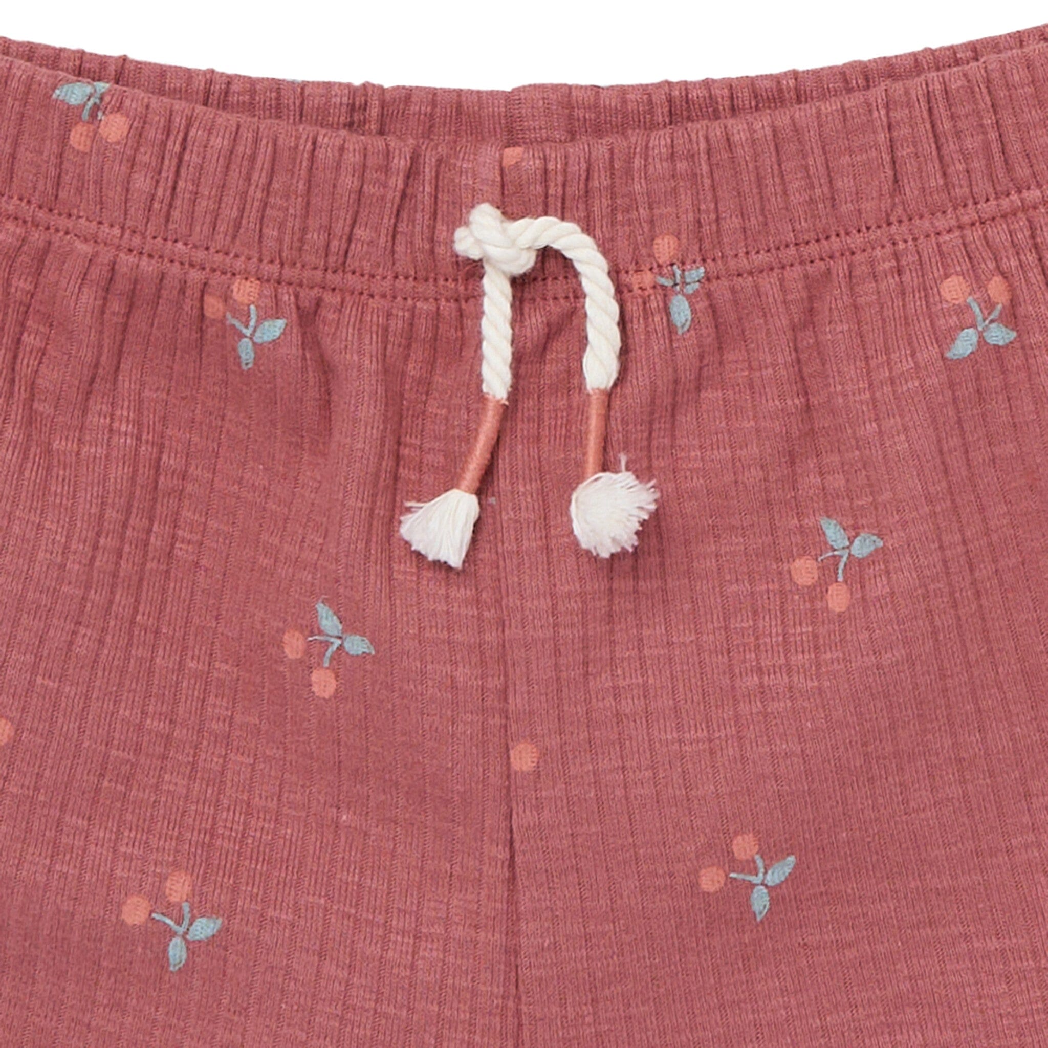 4-Piece Infant & Toddler Girls Rose Cherries Flutter Sleeve Tops and Shorts Set - Image 8