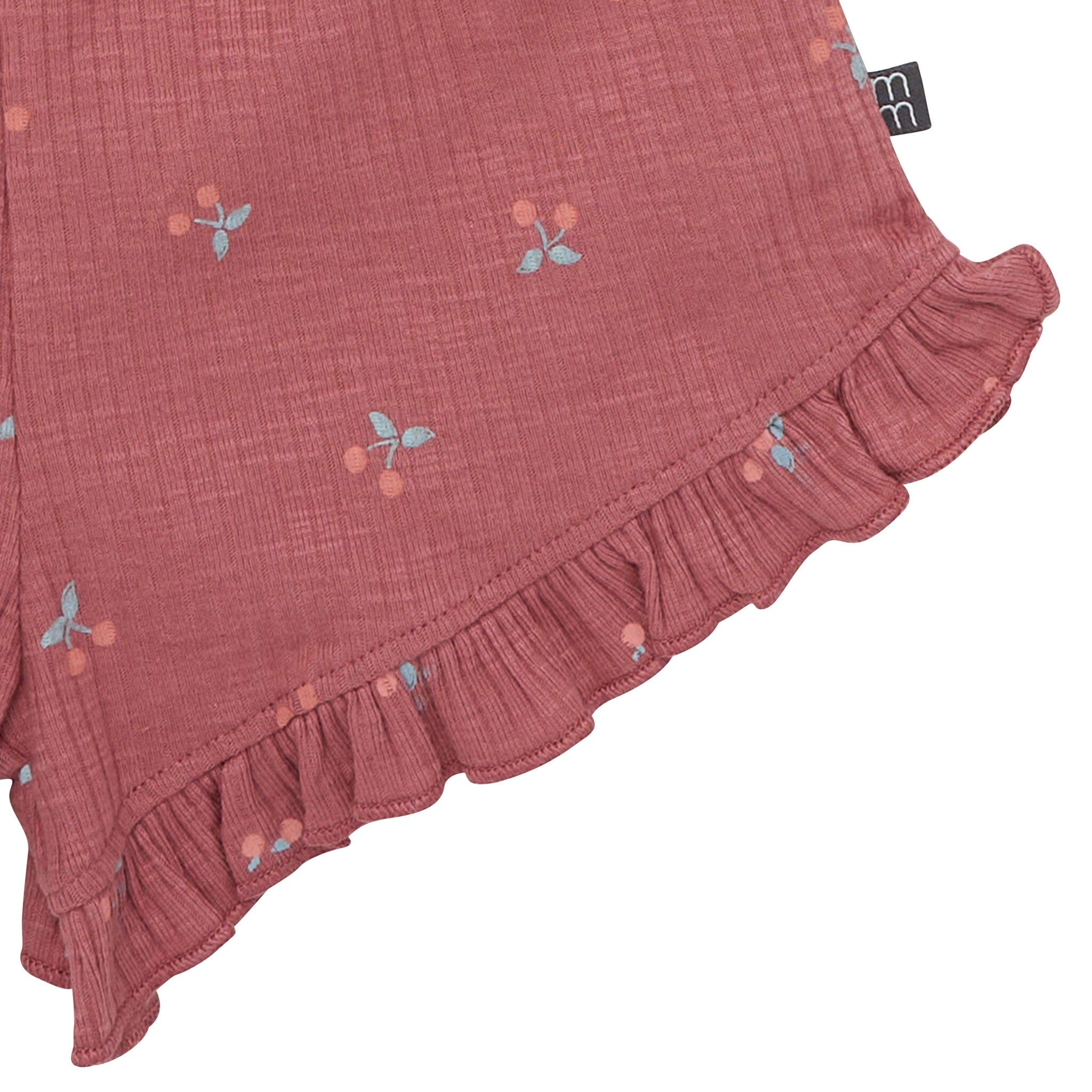 4-Piece Infant & Toddler Girls Rose Cherries Flutter Sleeve Tops and Shorts Set - Image 9