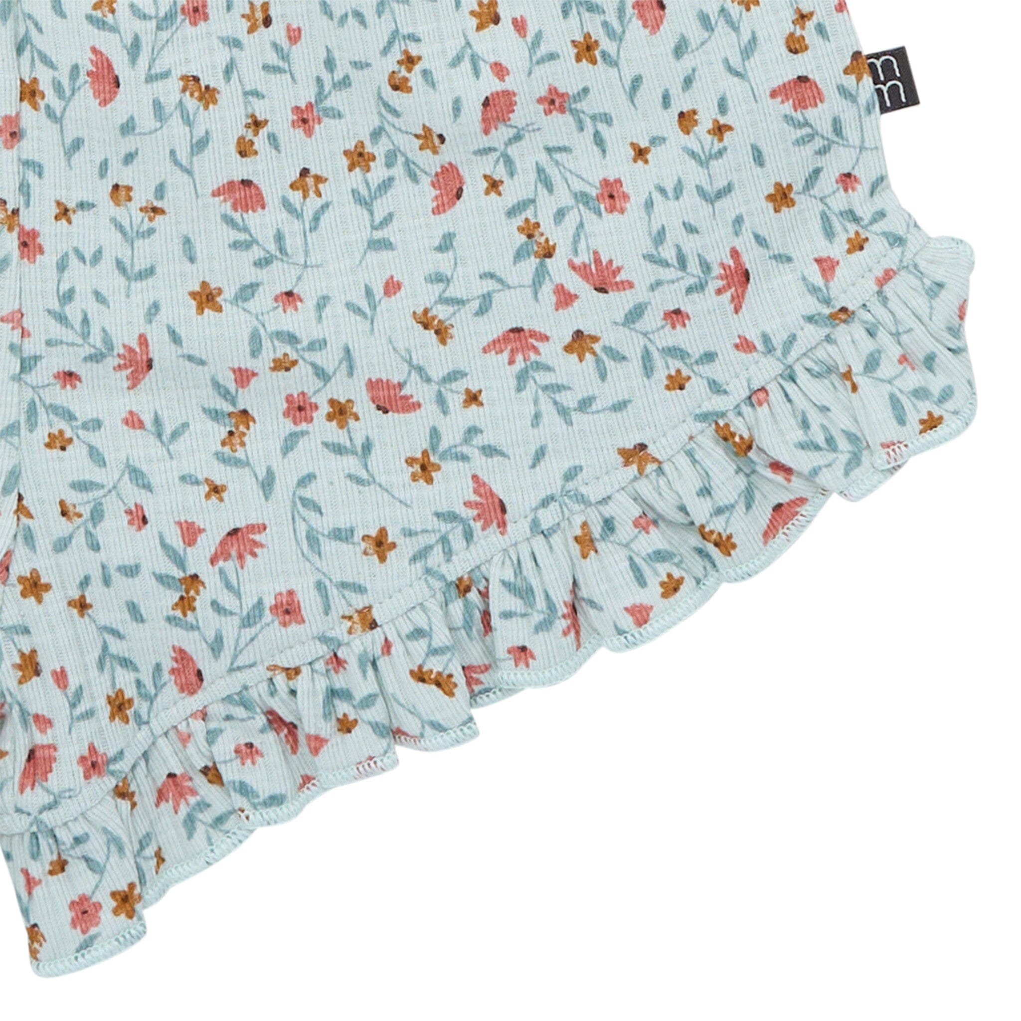 4-Piece Infant & Toddler Girls Vine Floral Flutter Sleeve Tops and Shorts Set - Image 11
