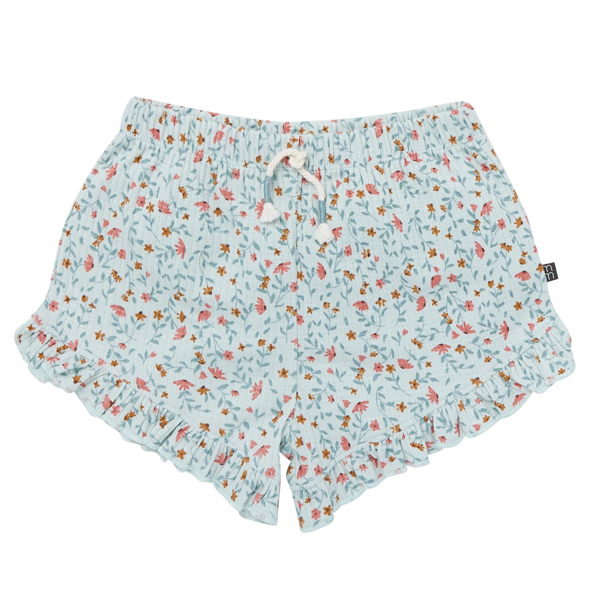 4-Piece Infant & Toddler Girls Vine Floral Flutter Sleeve Tops and Shorts Set - Image 9
