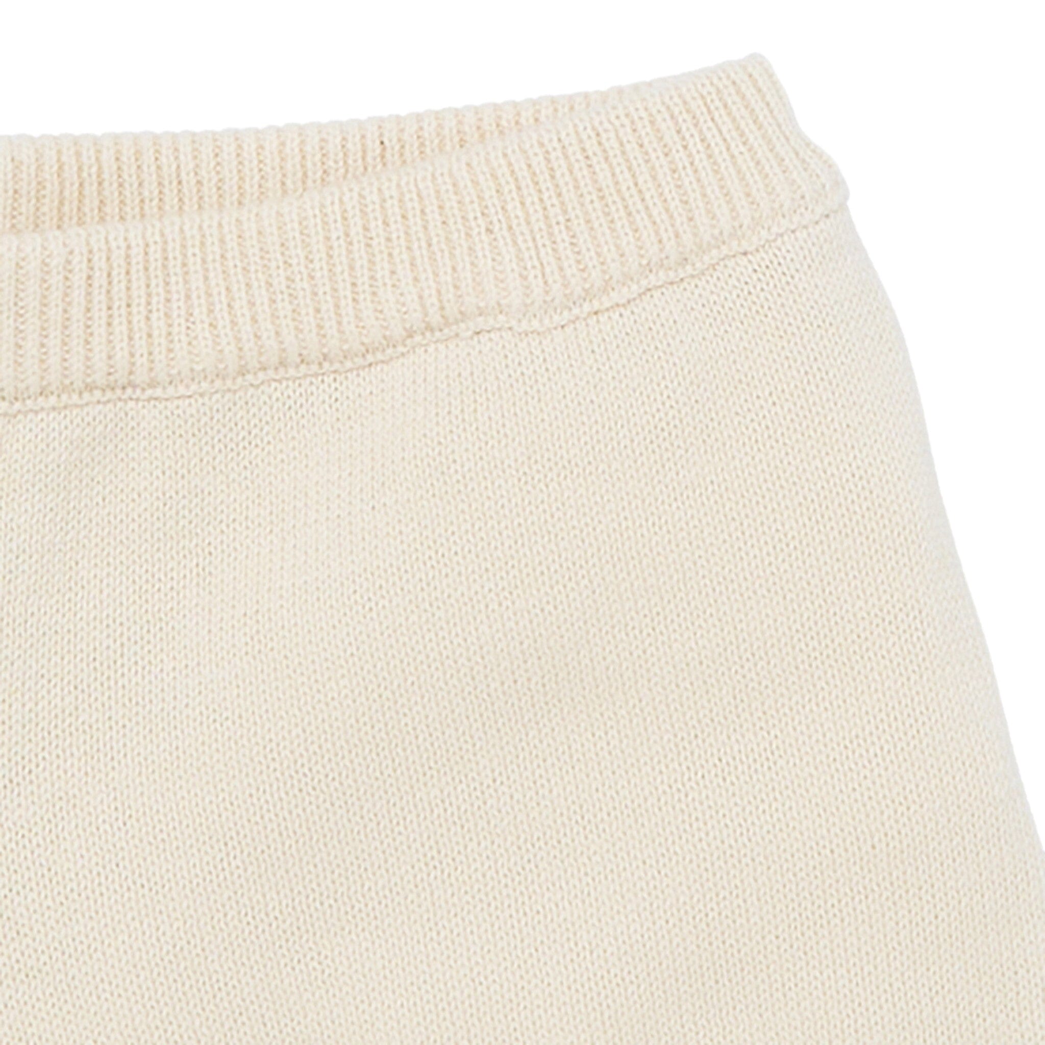 2-Piece Baby Girls Beige Sweater Knit Top and Shorts Set - Image 7