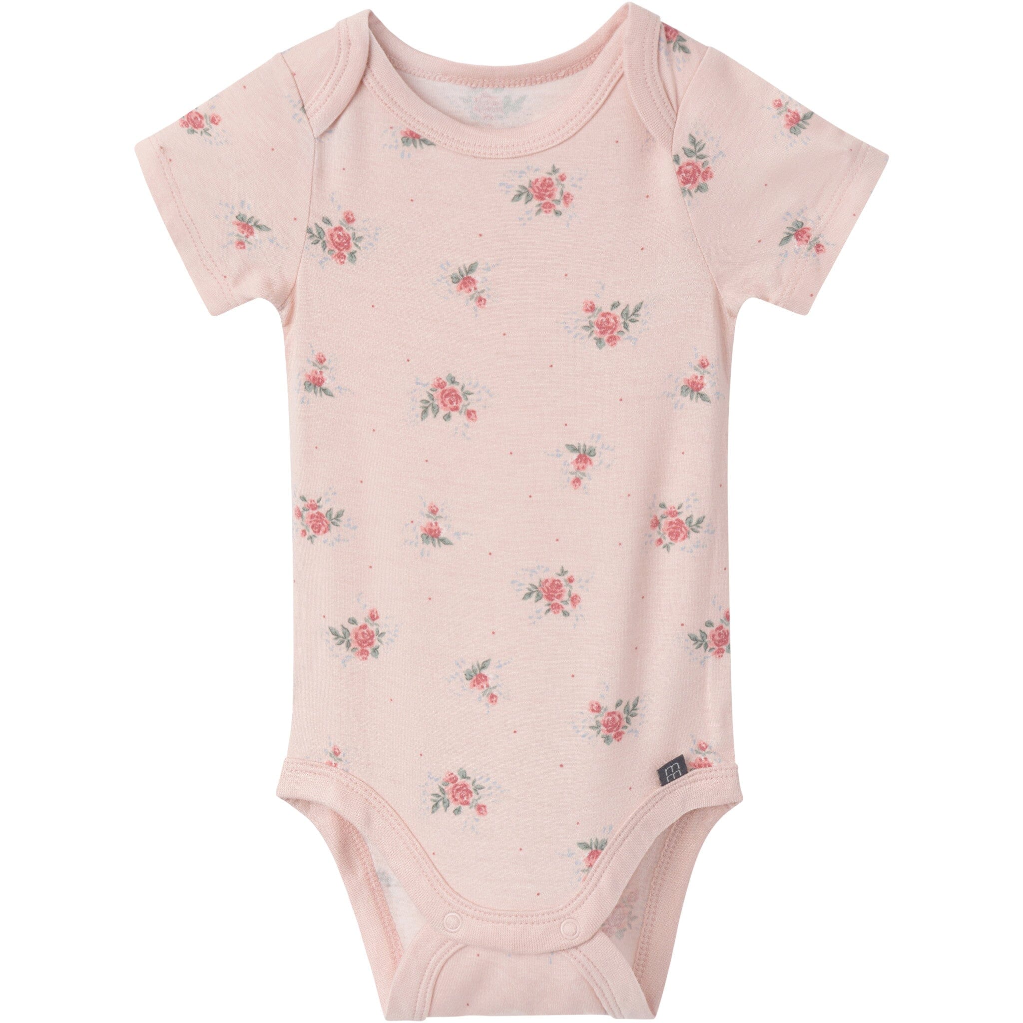4-Piece Baby Girls Pink Roses Bodysuits and Pants Viscose Set - Image 2