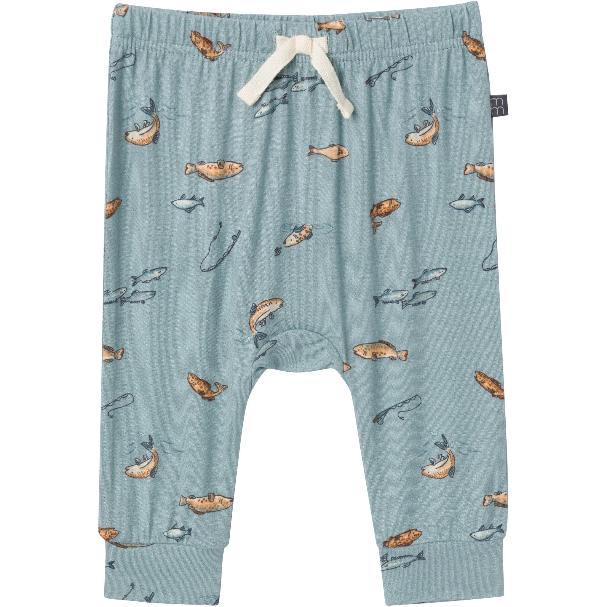 4-Piece Baby Boys Teal Fishing Bodysuits and Pants Viscose Set - Image 6
