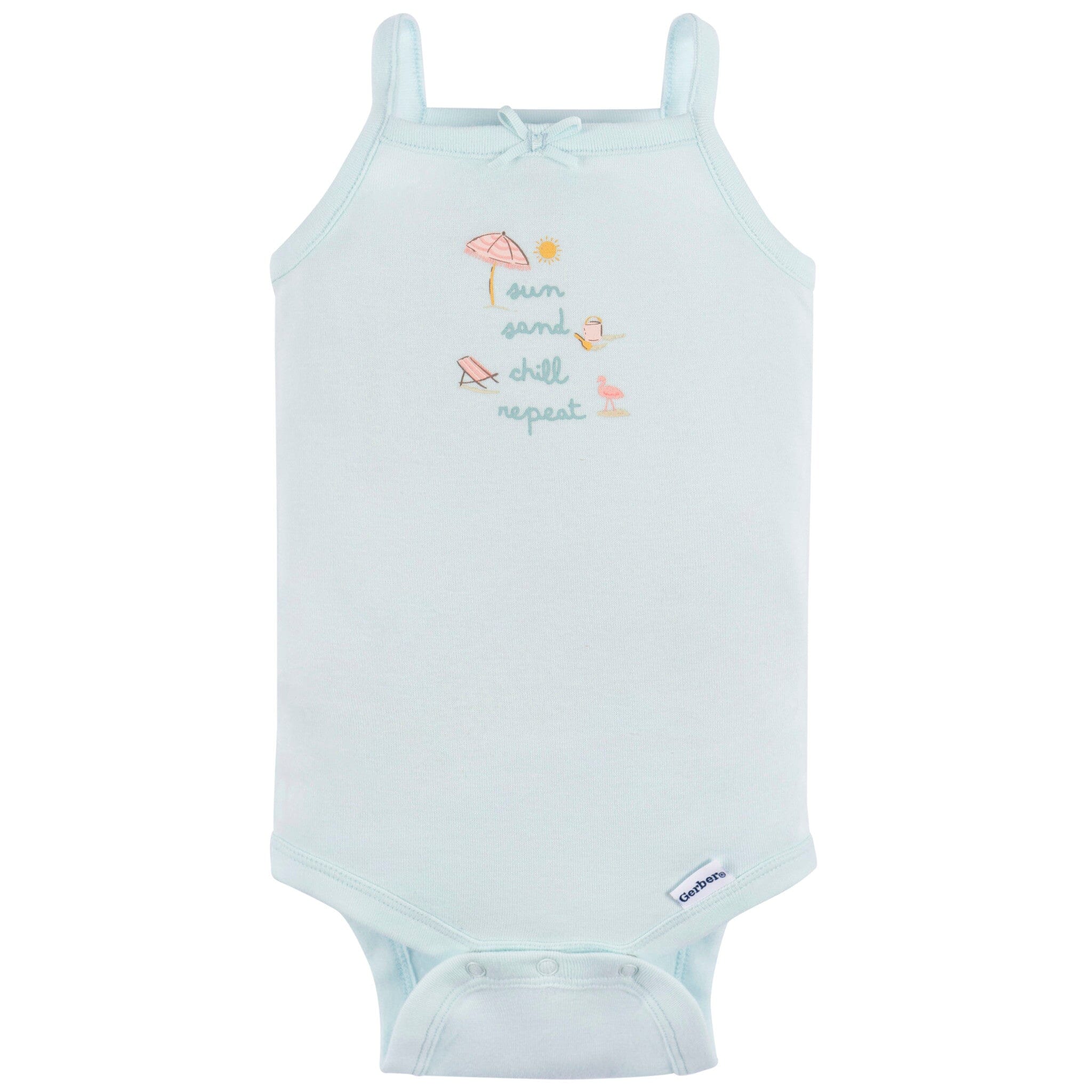 4-Pack Baby Girls Pink Flamingo Sleeveless Onesies® Bodysuits - Image 11
