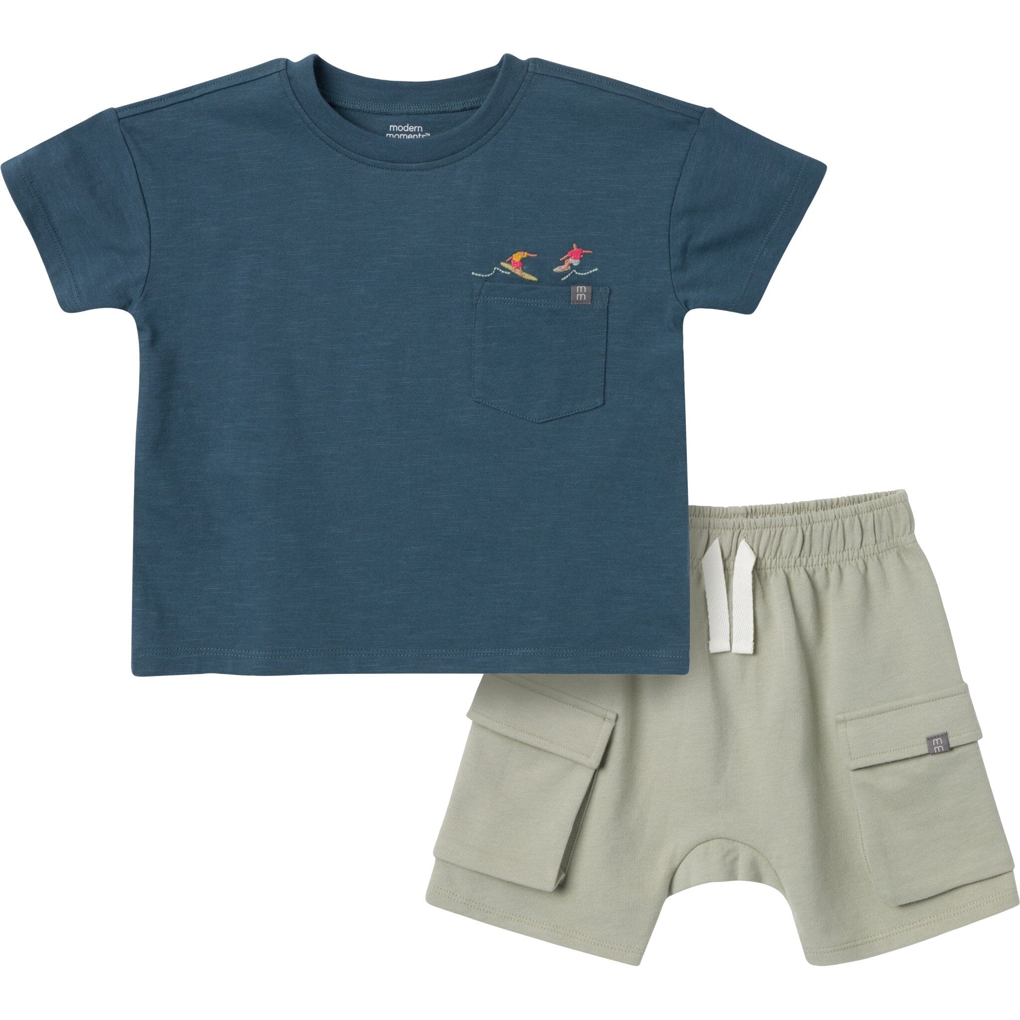 2-Piece Toddler Boys Surfers Top and Cargo Shorts Set