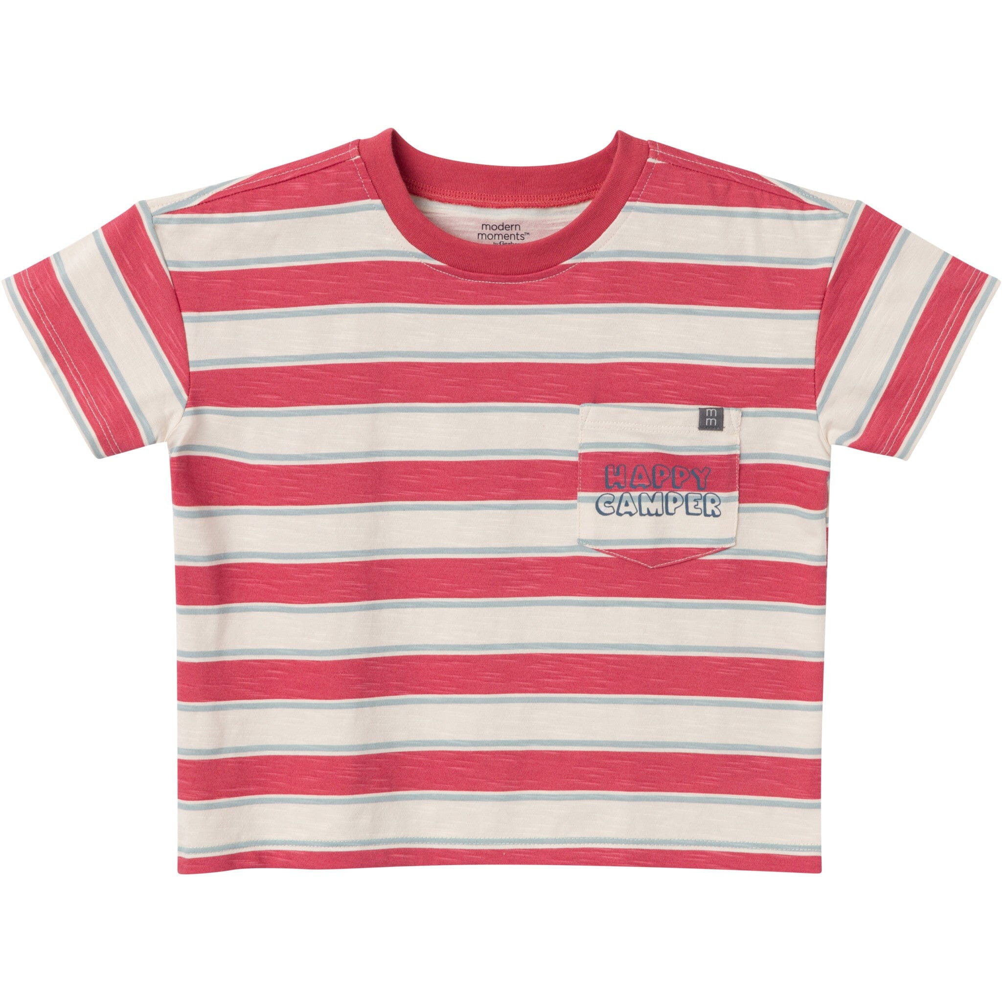 2-Piece Toddler Boys Coastal Stripe Top and Cargo Shorts Set - Image 2
