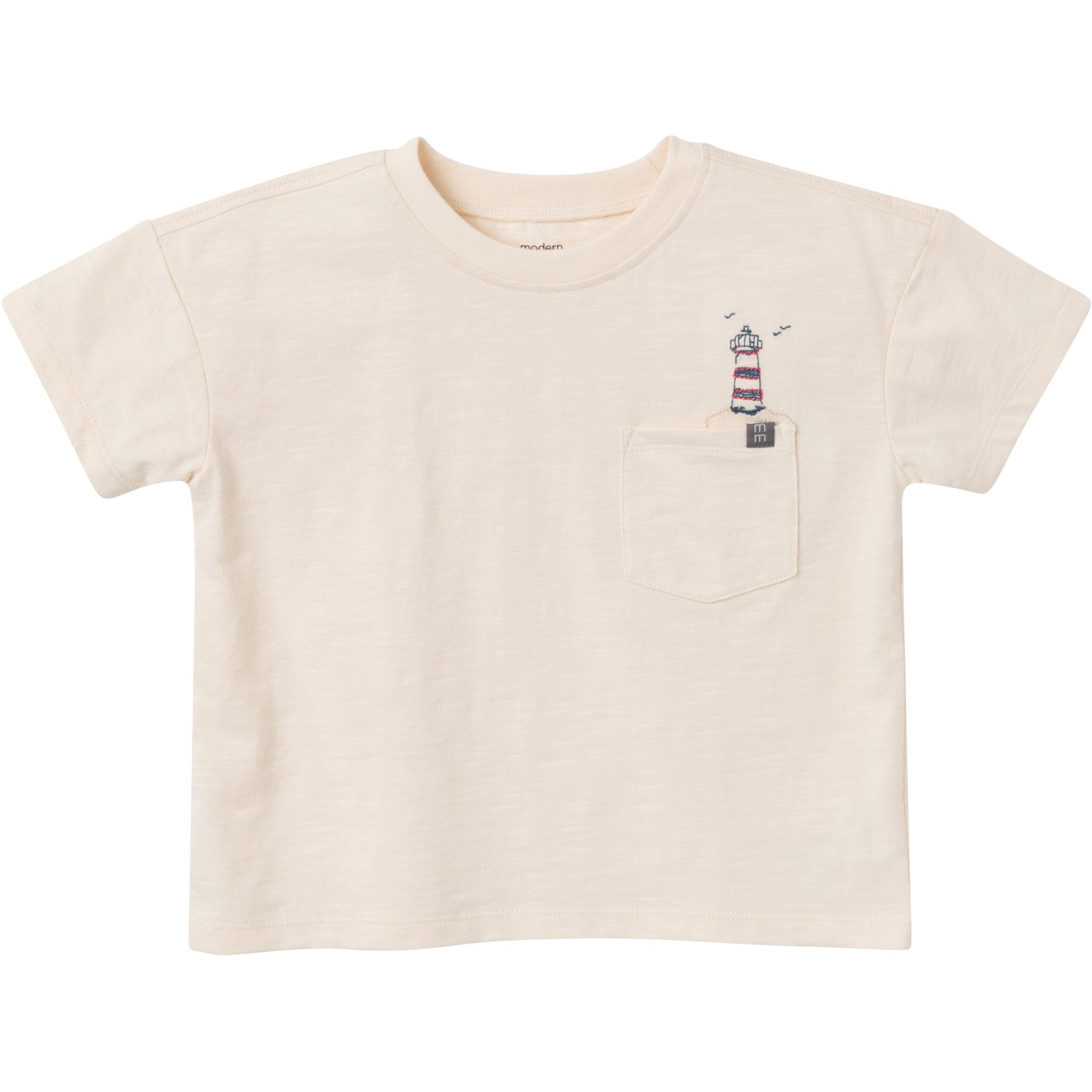 2-Piece Toddler Boys Lighthouse Top and Cargo Shorts Set - Image 2