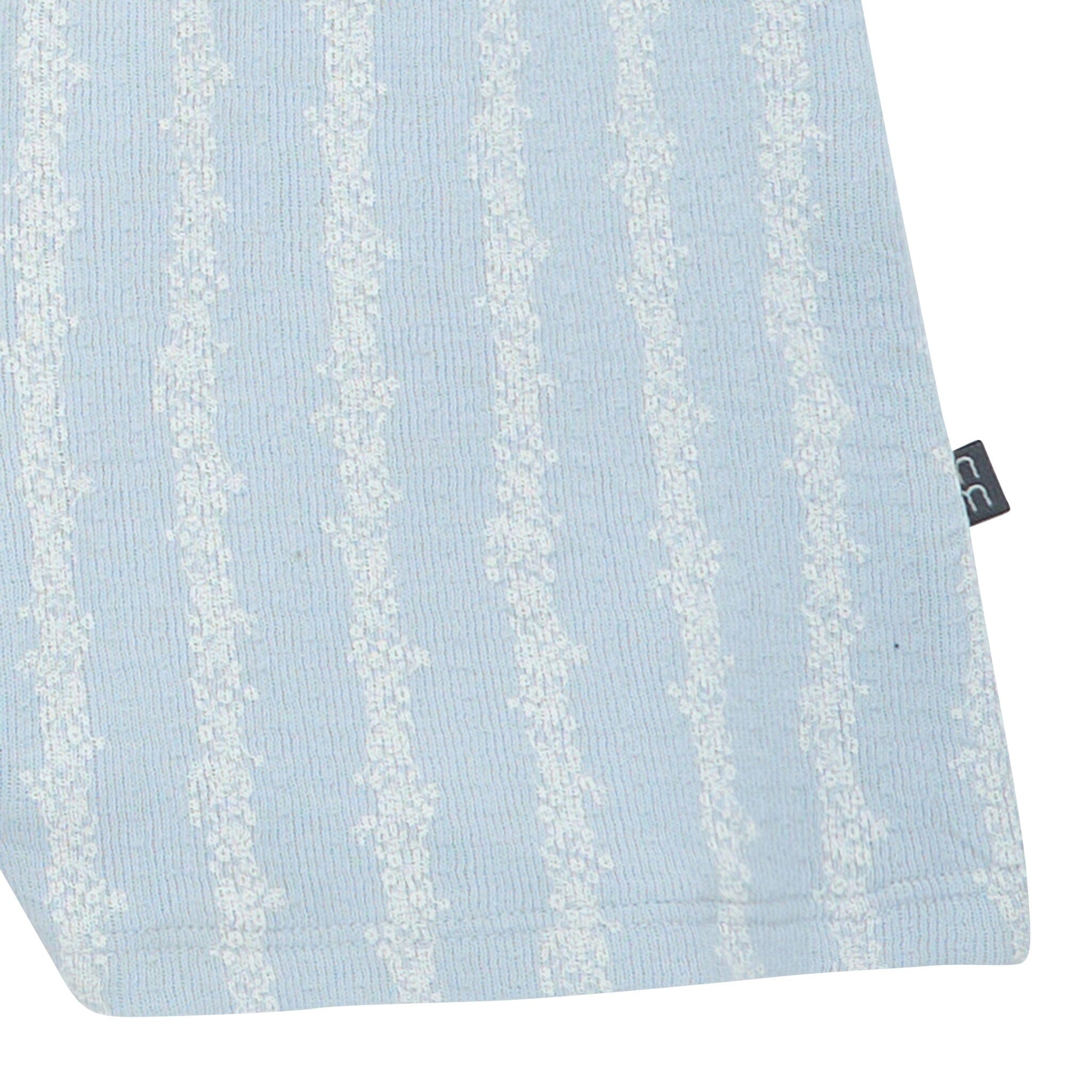 Infant & Toddler Girls Light Blue Mini Flower Stripe Ruffle Romper - Image 5