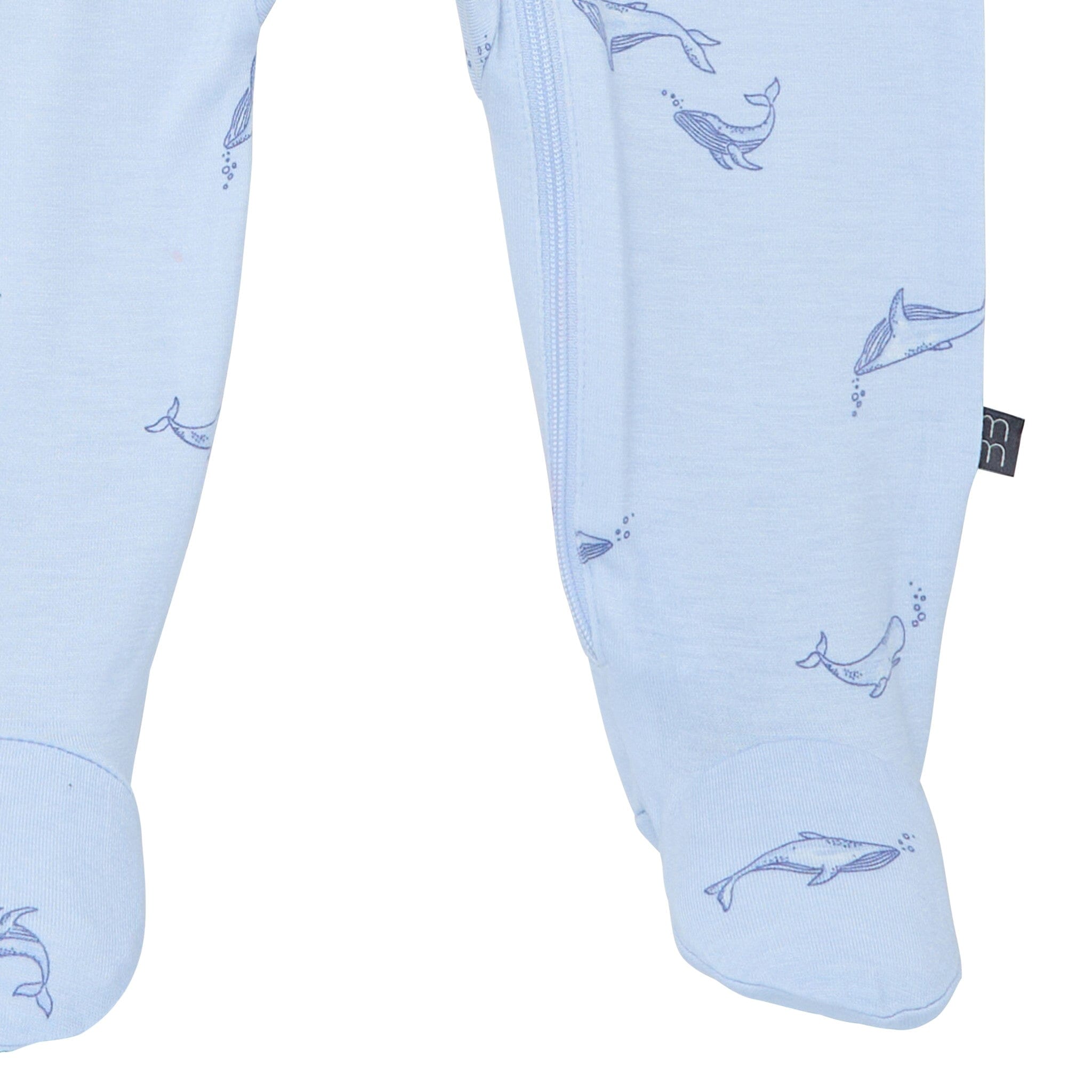 2-Pack Baby Boys Light Blue Whale Sleep 'N Plays With Mitten Cuffs - Image 5