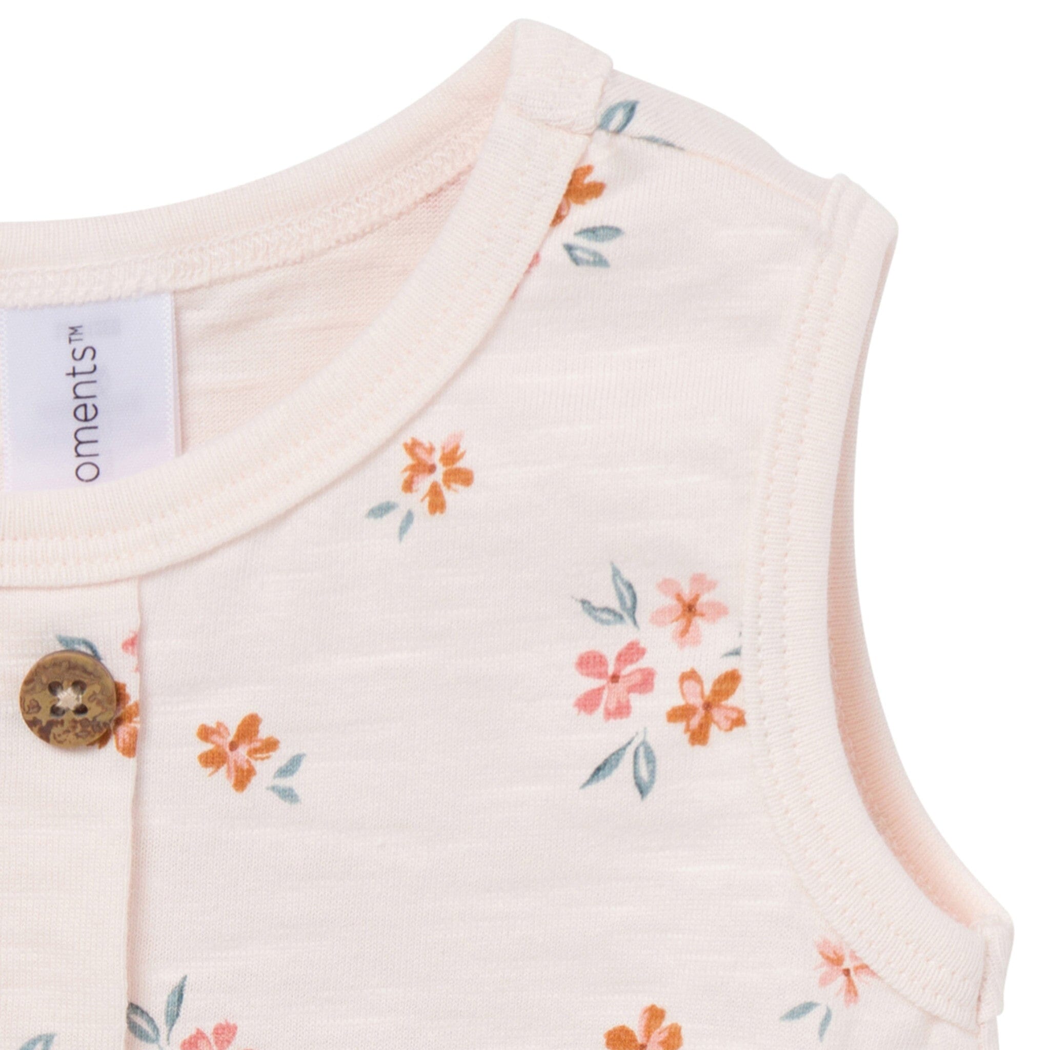 4-Piece Baby Girls Flower Bunches Sleeveless Peplum Tops and Shorts Set - Image 6