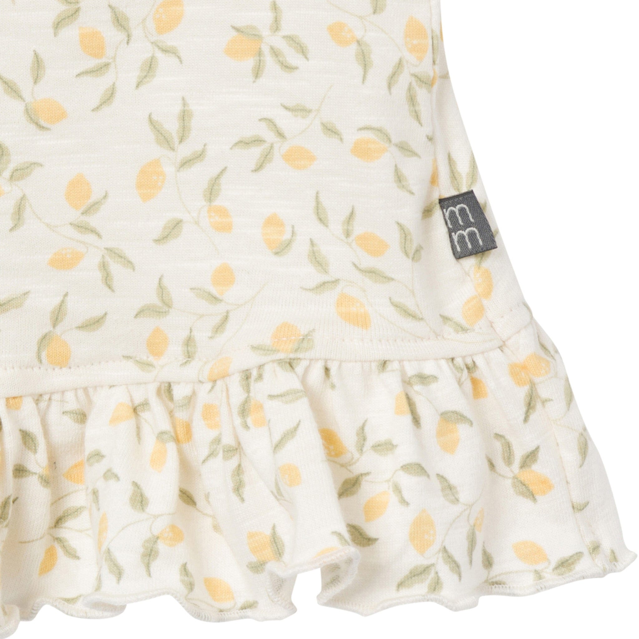 4-Piece Baby Girls Lemon Vines Sleeveless Peplum Tops and Shorts Set - Image 5
