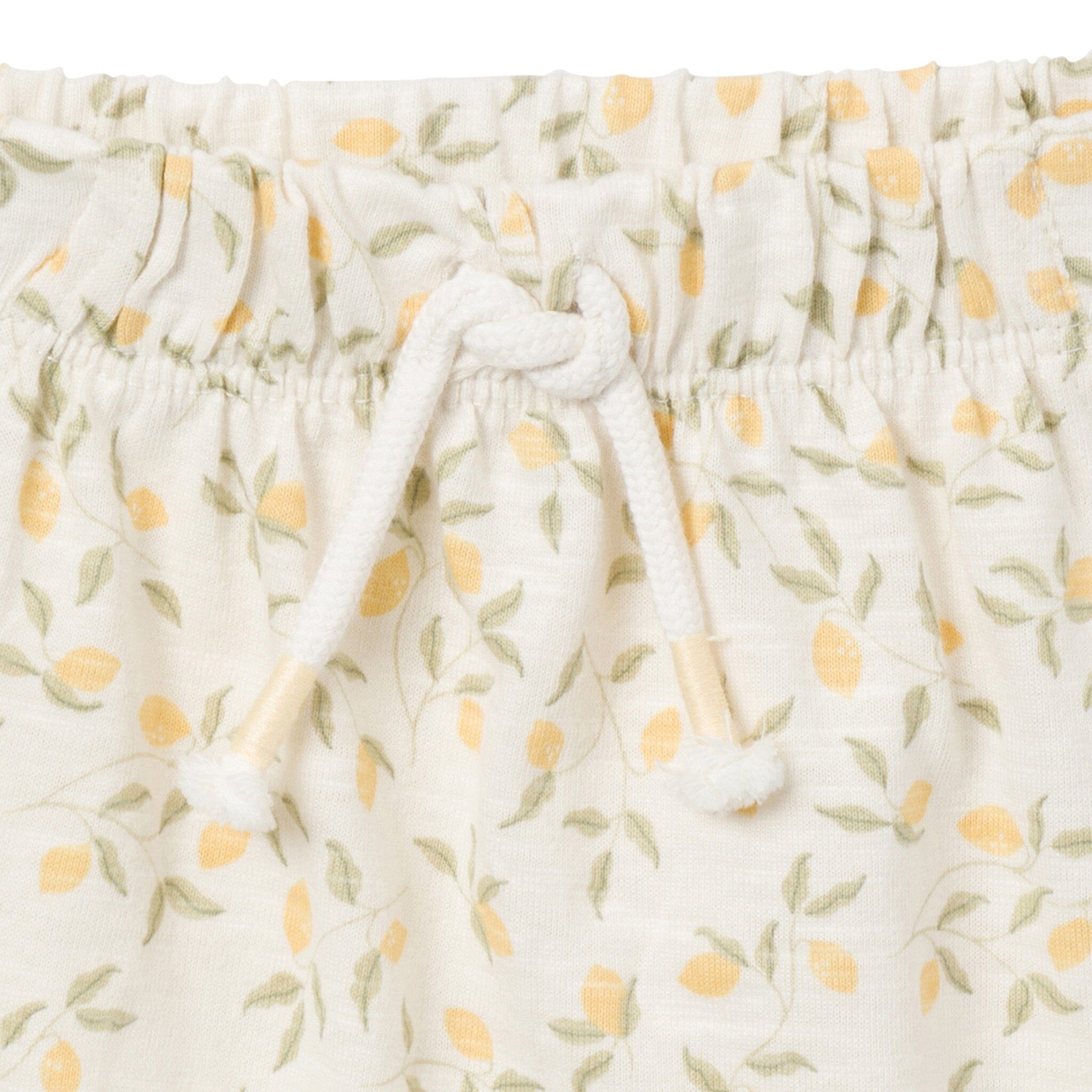 4-Piece Baby Girls Lemon Vines Sleeveless Peplum Tops and Shorts Set - Image 8