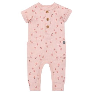 Baby Girls Tossed Daisy Short Sleeve Long Leg Romper