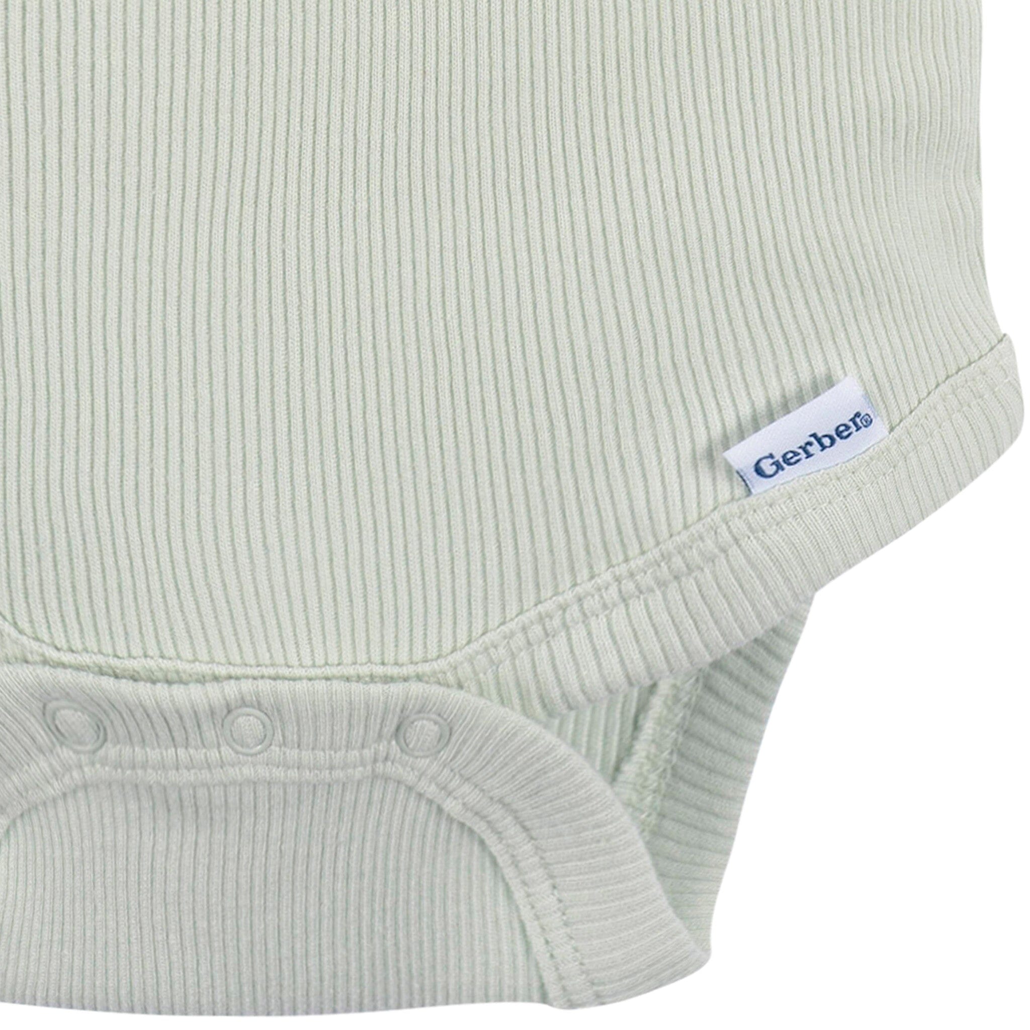2-Piece Baby Girls Green Lily Bodysuit and Shorts Set - Image 6