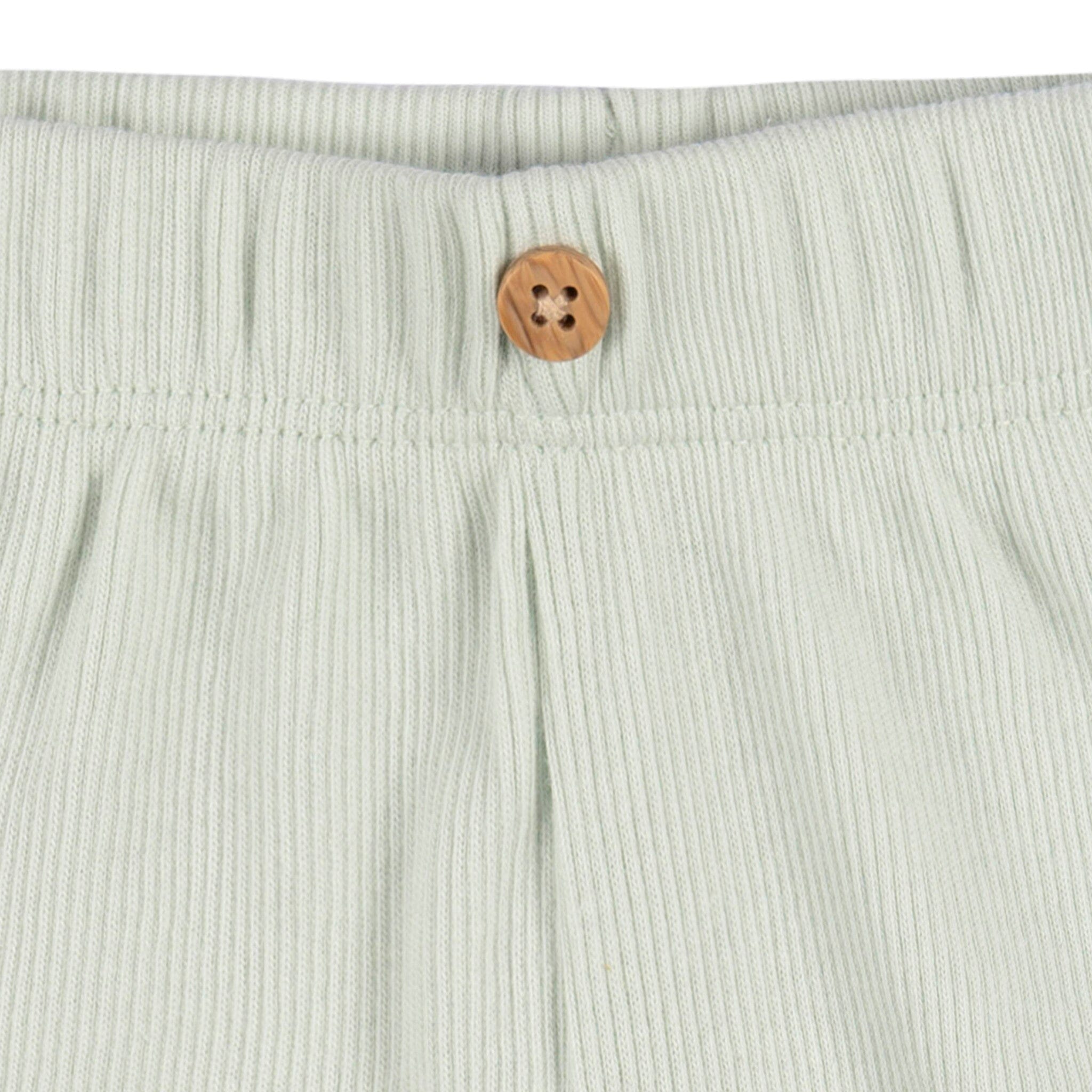2-Piece Baby Girls Green Lily Bodysuit and Shorts Set - Image 8