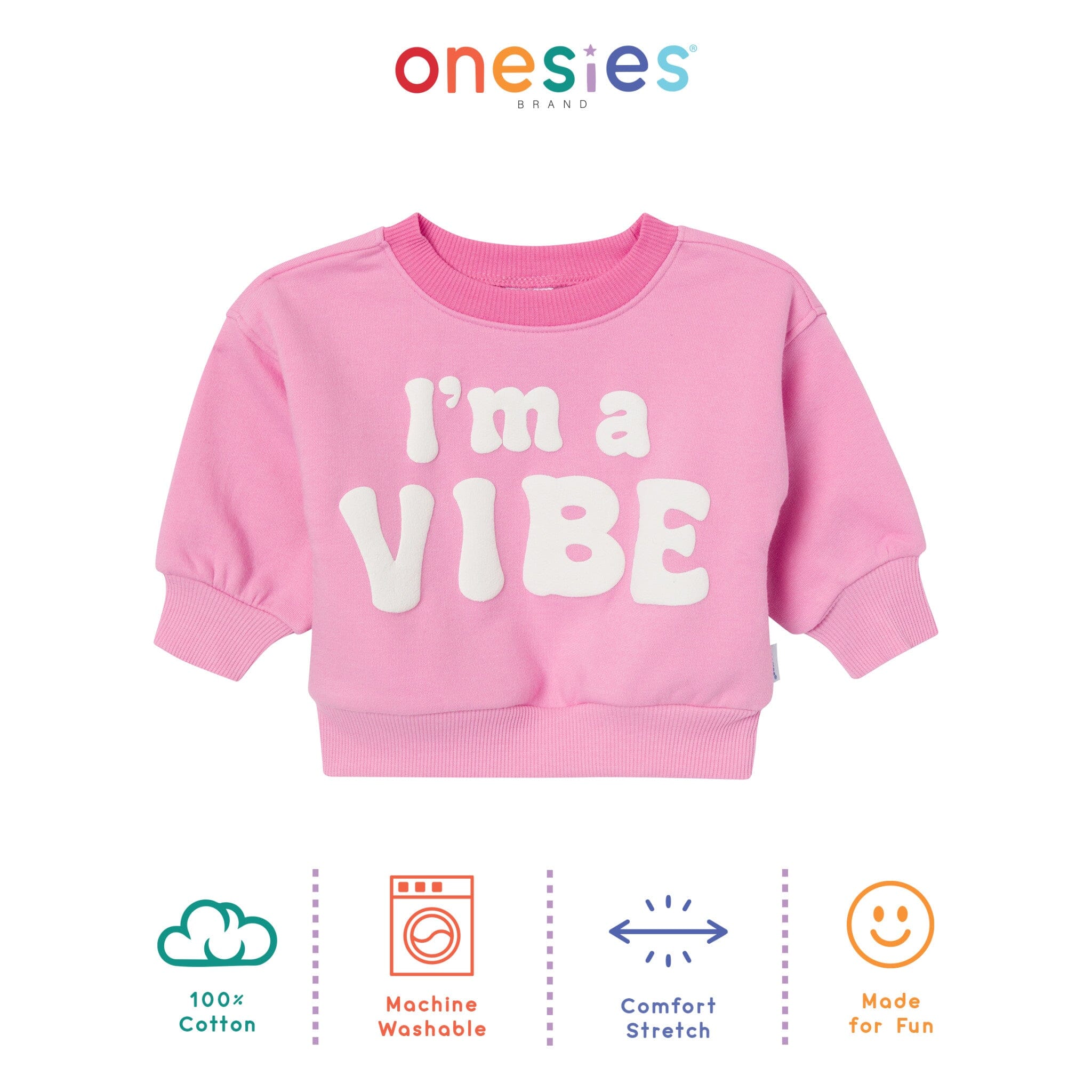 Baby Girls I'm A Vibe Sweatshirt - Image 4