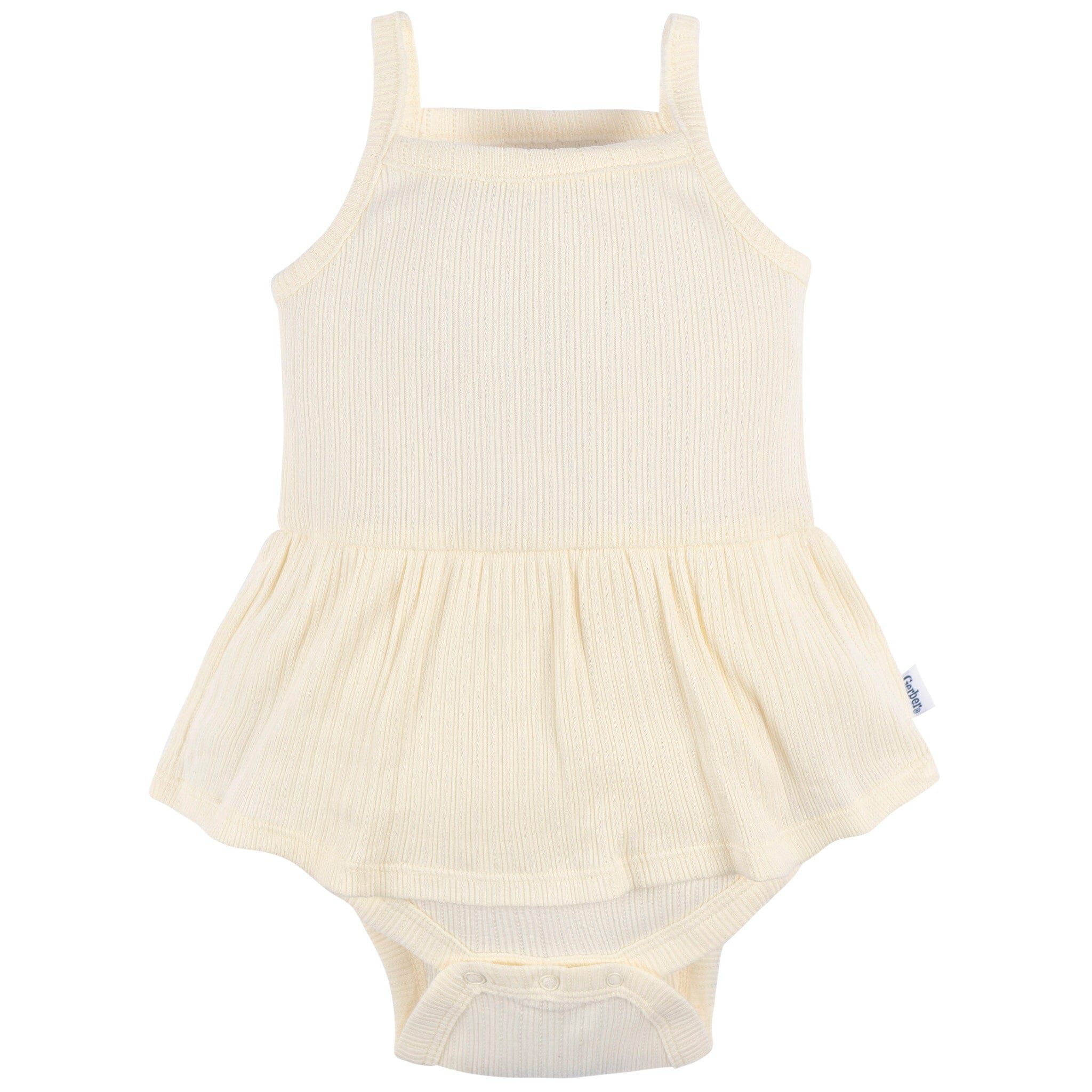 3-Pack Baby Girls Ivory, Mint, & Pink Sleeveless Skirted Onesies® Bodysuits - Image 2