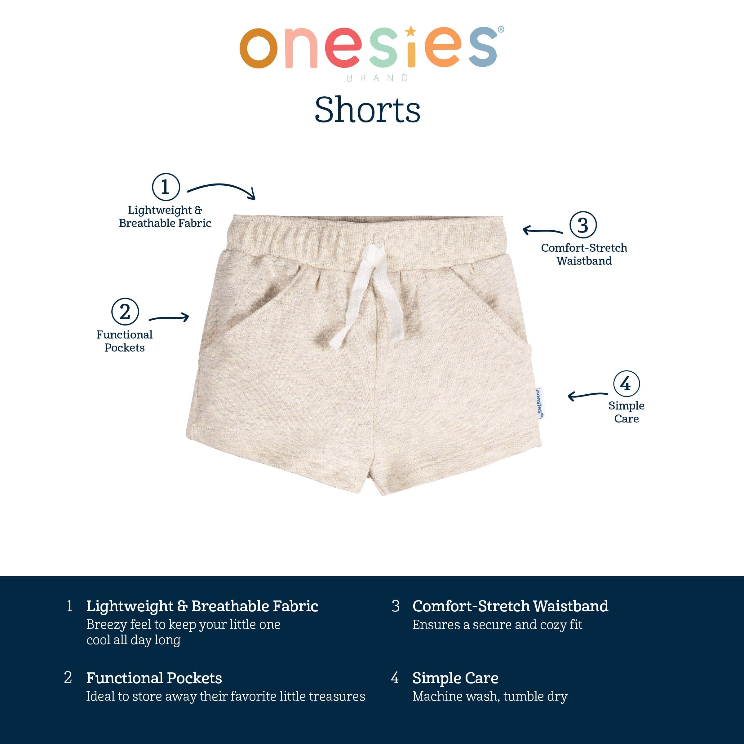 3-Pack Baby Neutral Stars Shorts - Image 8