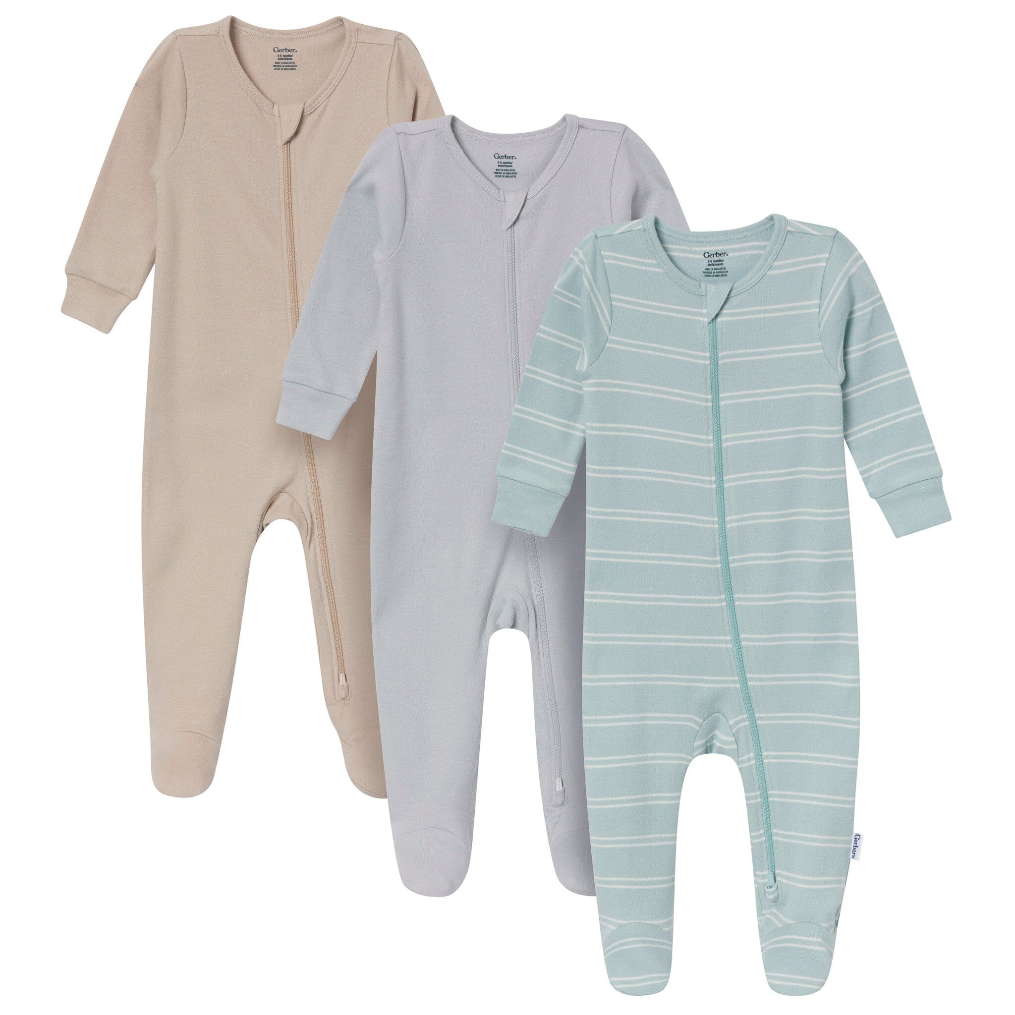 3-Pack Baby Neutral Gray, Blue & Taupe Sleep 'N Play