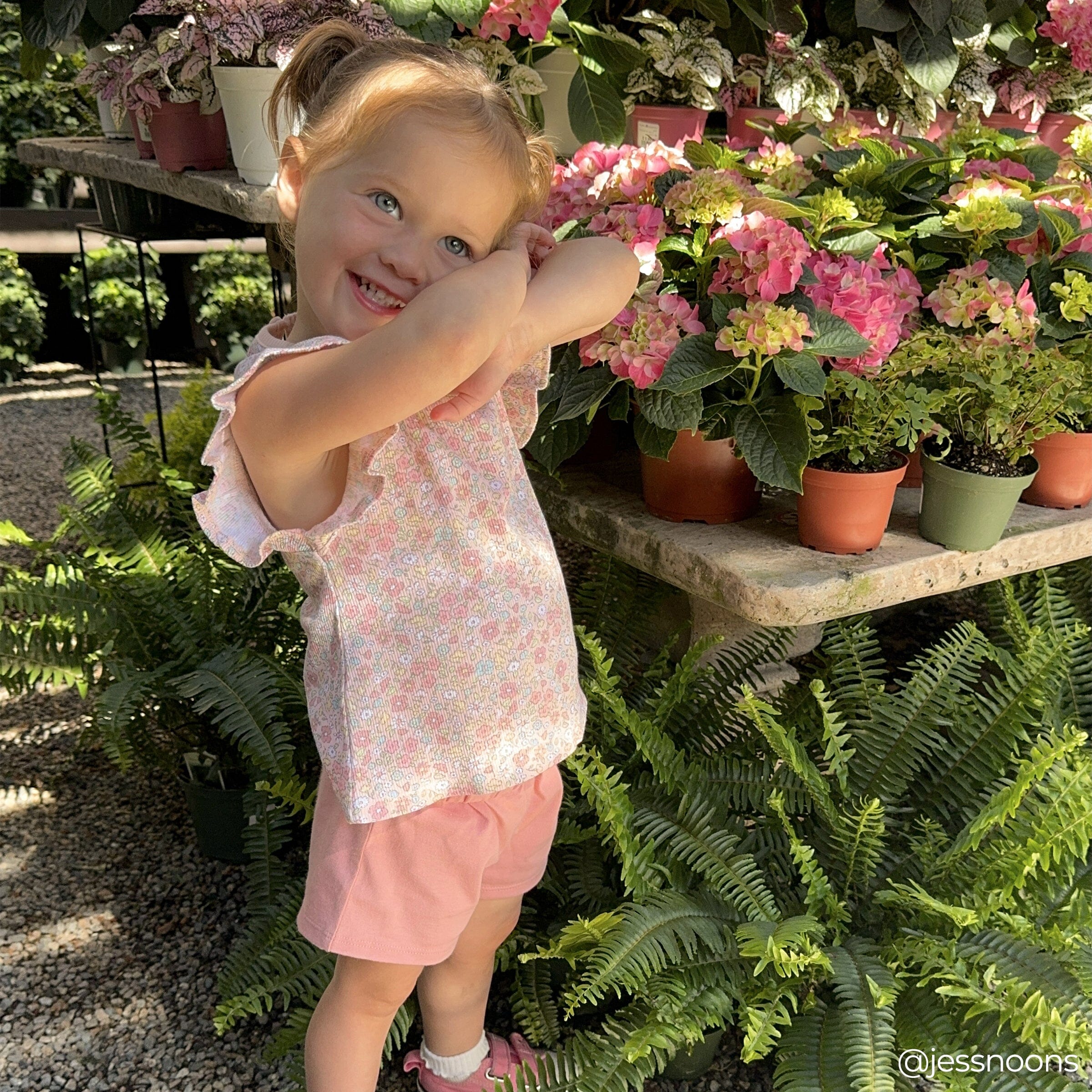 3-Piece Infant & Toddler Girls Pink Floral Shirts and Shorts Set - Image 2