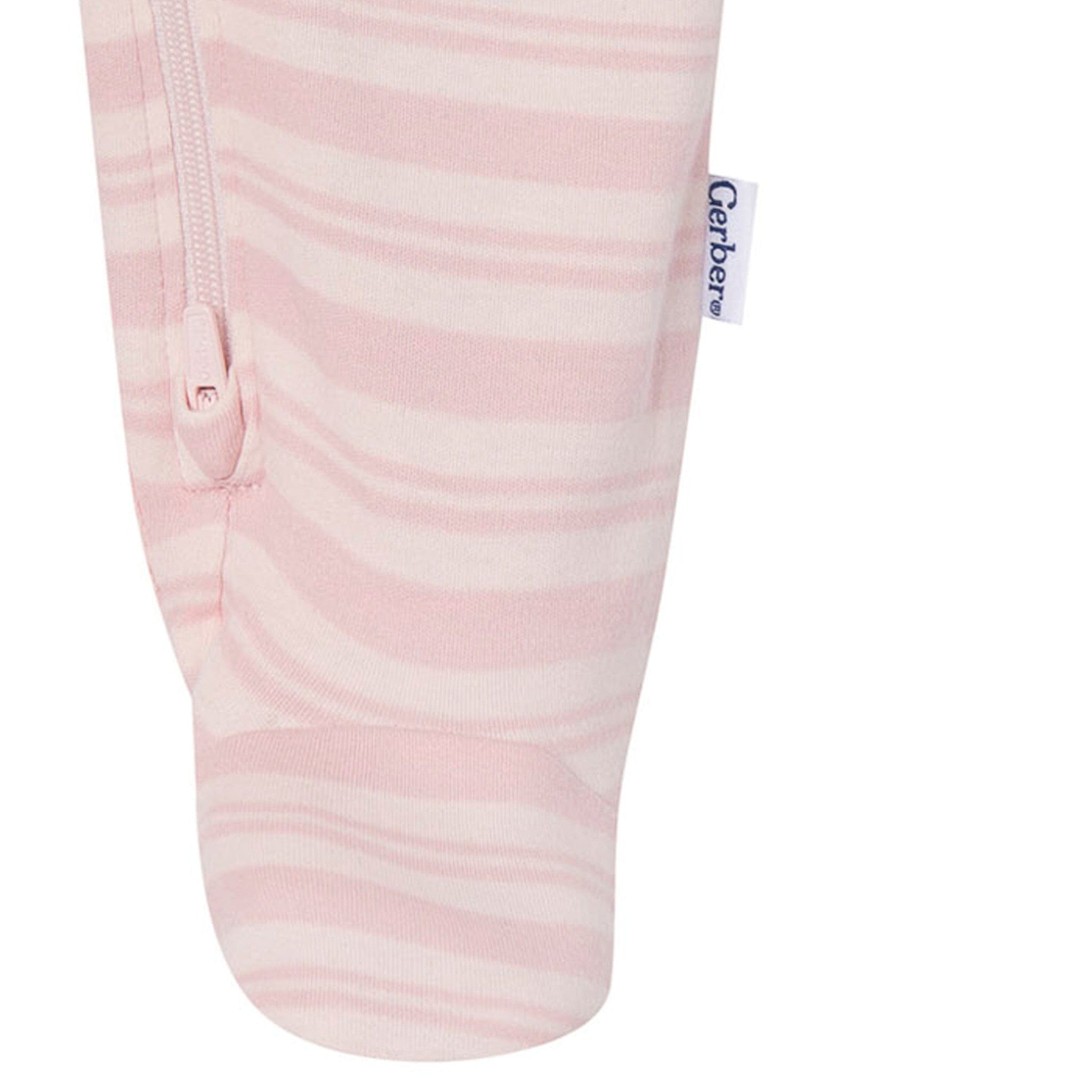 3-Pack Baby Girls Plum, Pink & Lavender Sleep 'N Play - Image 4