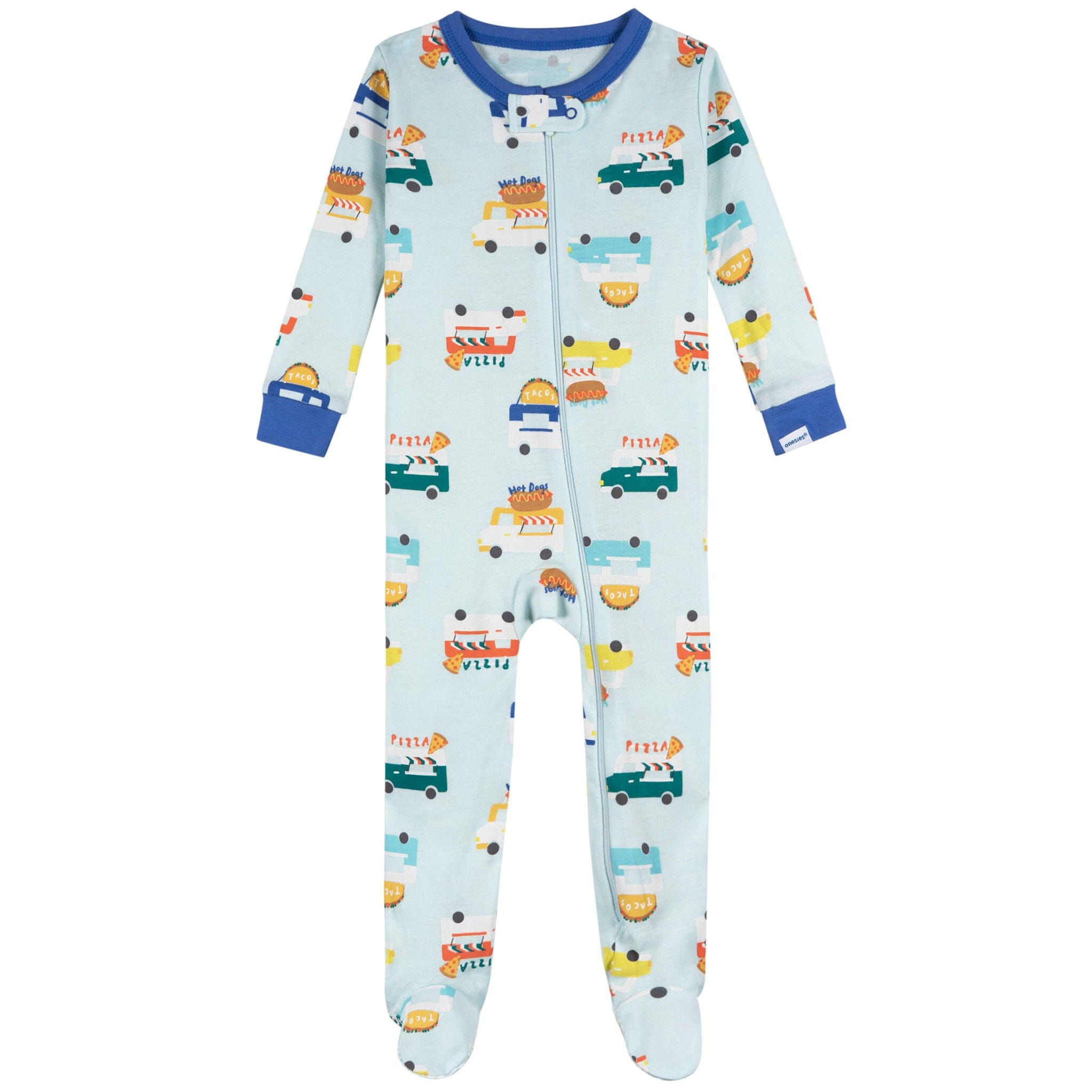 4-Pack Baby Boys Snack Truck Snug Fit Footed Pajamas - Image 2