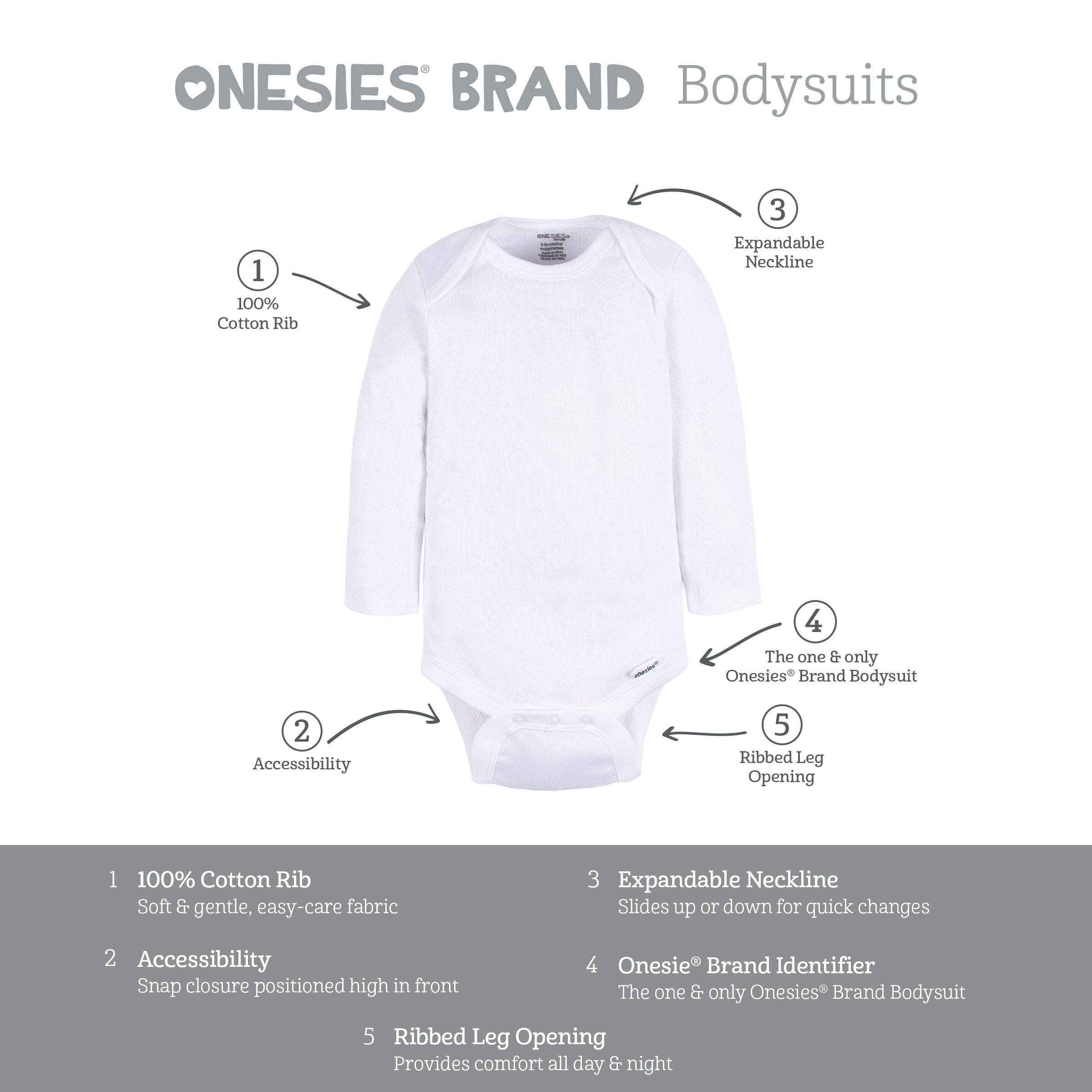 6-Pack Baby Boys Dinos Long Sleeve Onesies® Bodysuits - Image 10