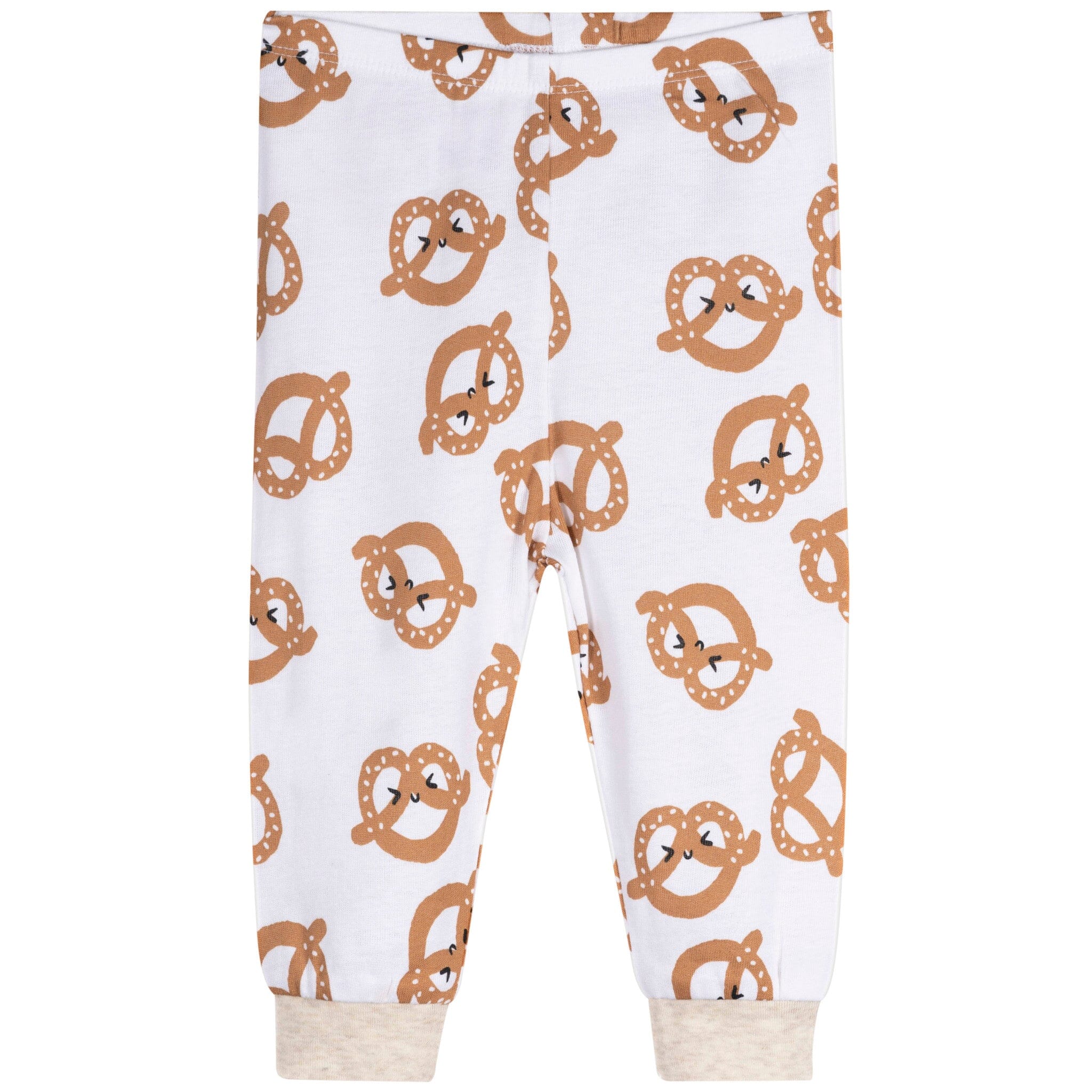 4-Piece Baby Neutral Pretzels Pajamas Sets - Image 3