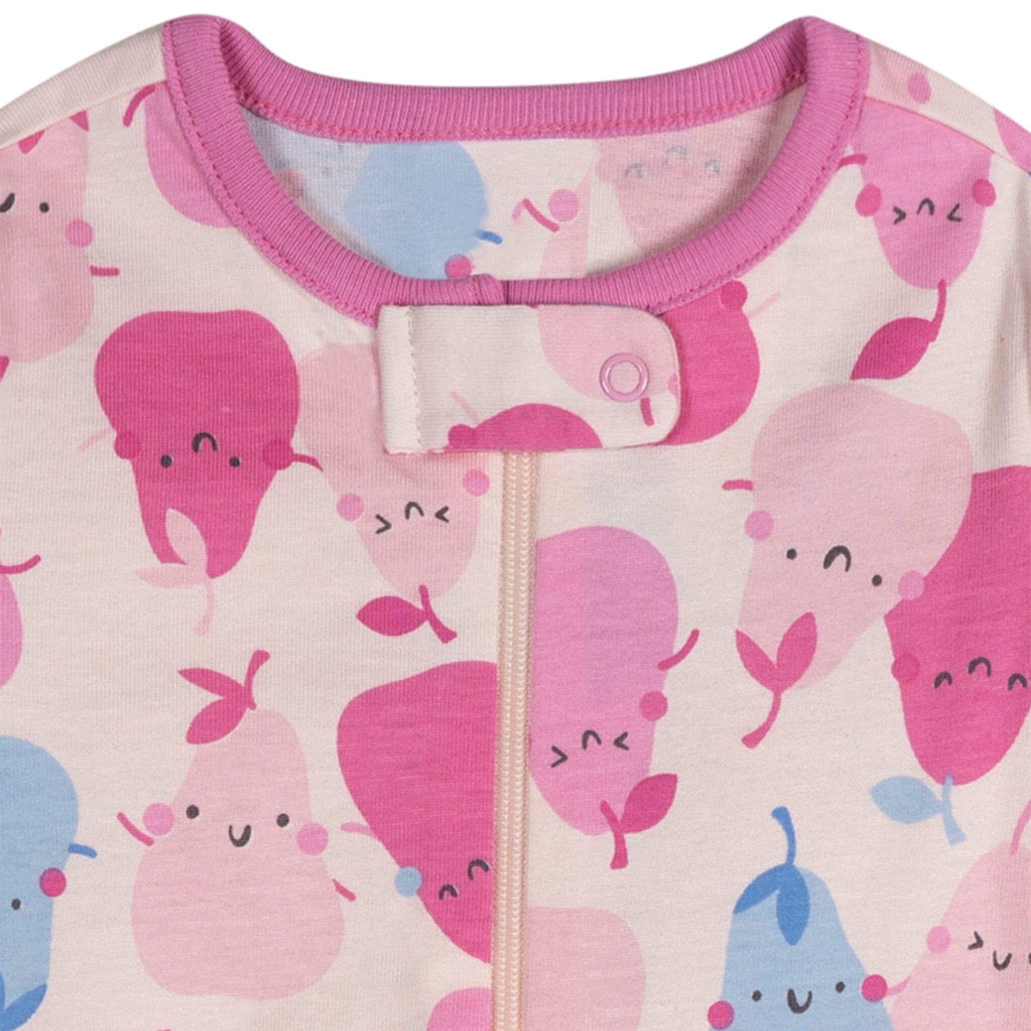 4-Pack Baby Girls Pear-Y Sweet Sleep 'N Plays - Image 9