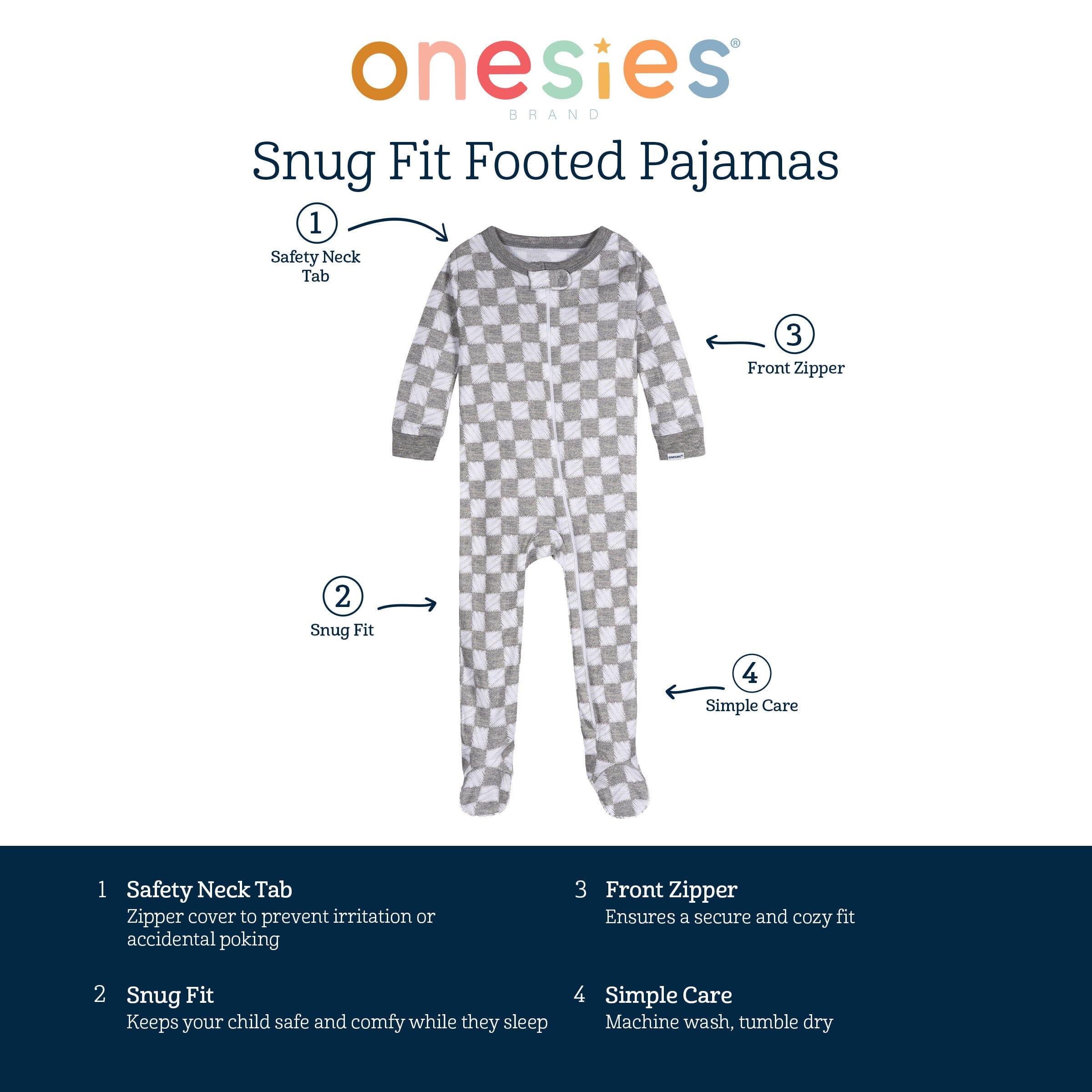 4-Pack Baby Boys Gators Snug Fit Footed Pajamas - Image 12