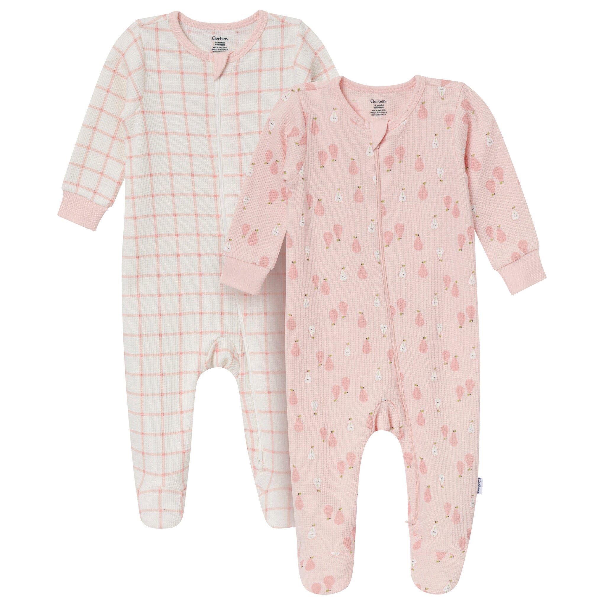 2-Pack Baby Girls Pink Pears Sleep 'N Play