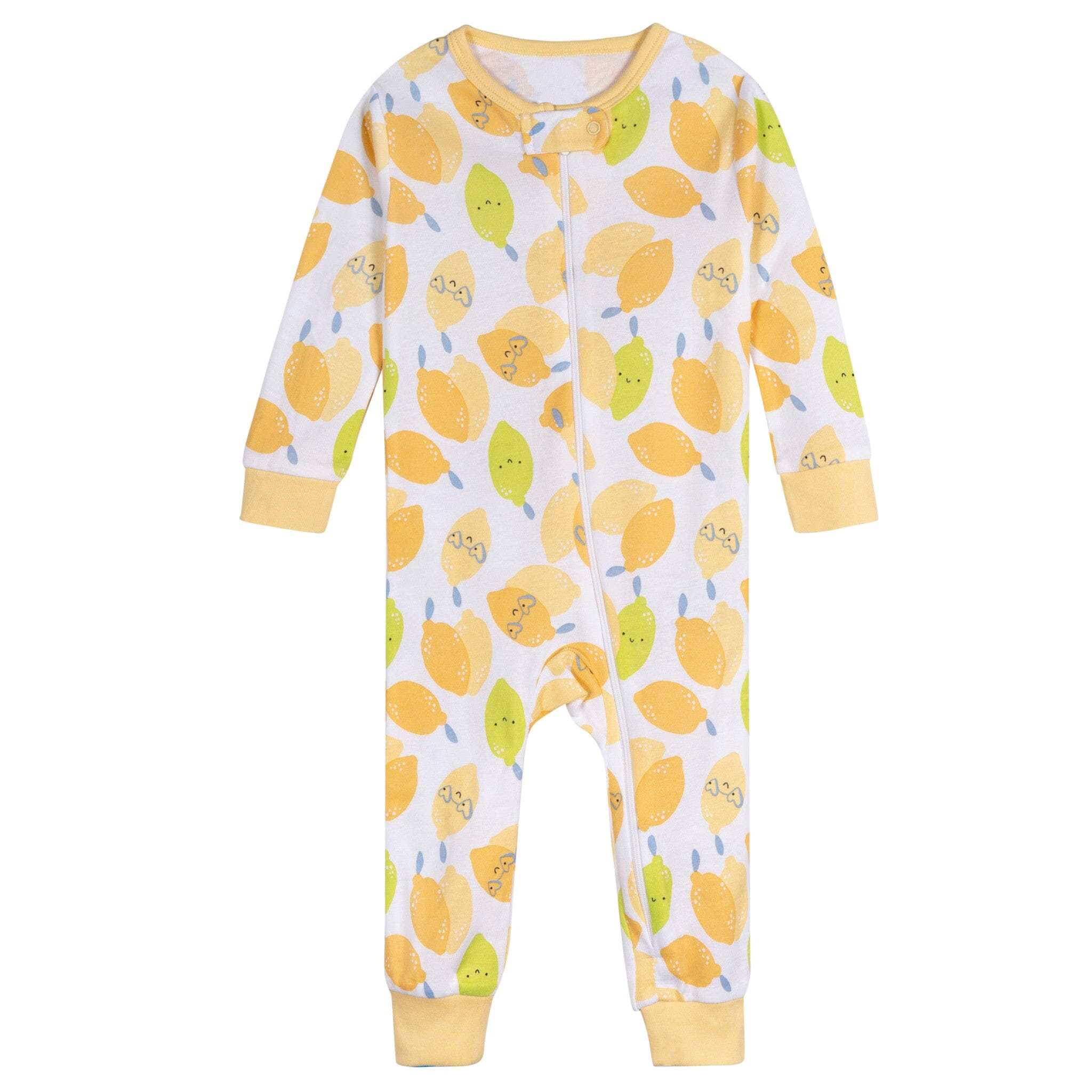 3-Pack Baby Girls Lemons Footless Pajamas - Image 8