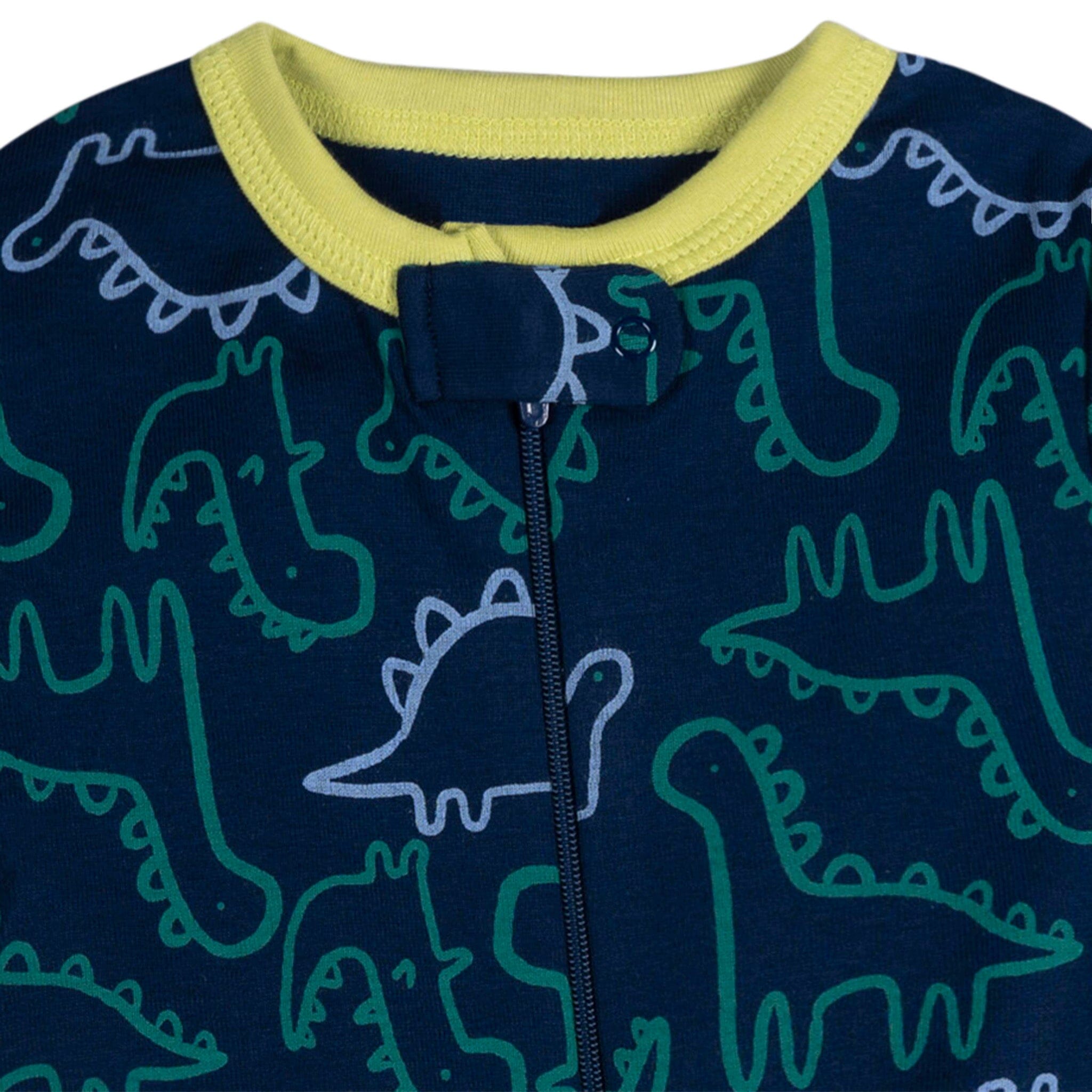 3-Pack Baby Boys Dinos Footless Pajamas - Image 9