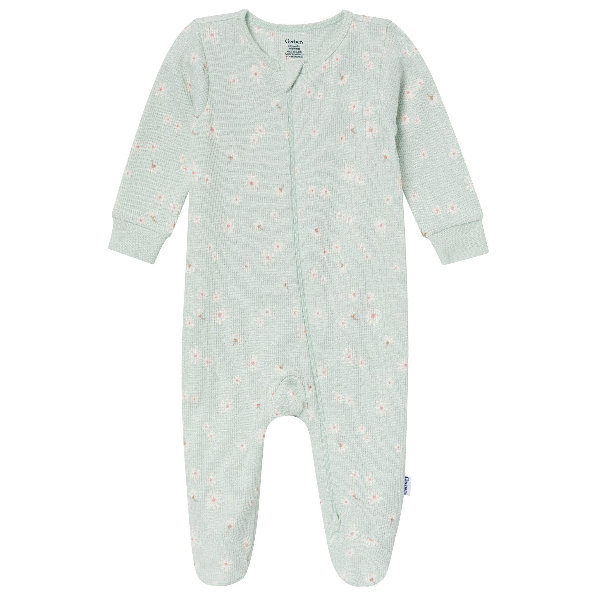 2-Pack Baby Girls Mint Daisies Sleep 'N Play - Image 2