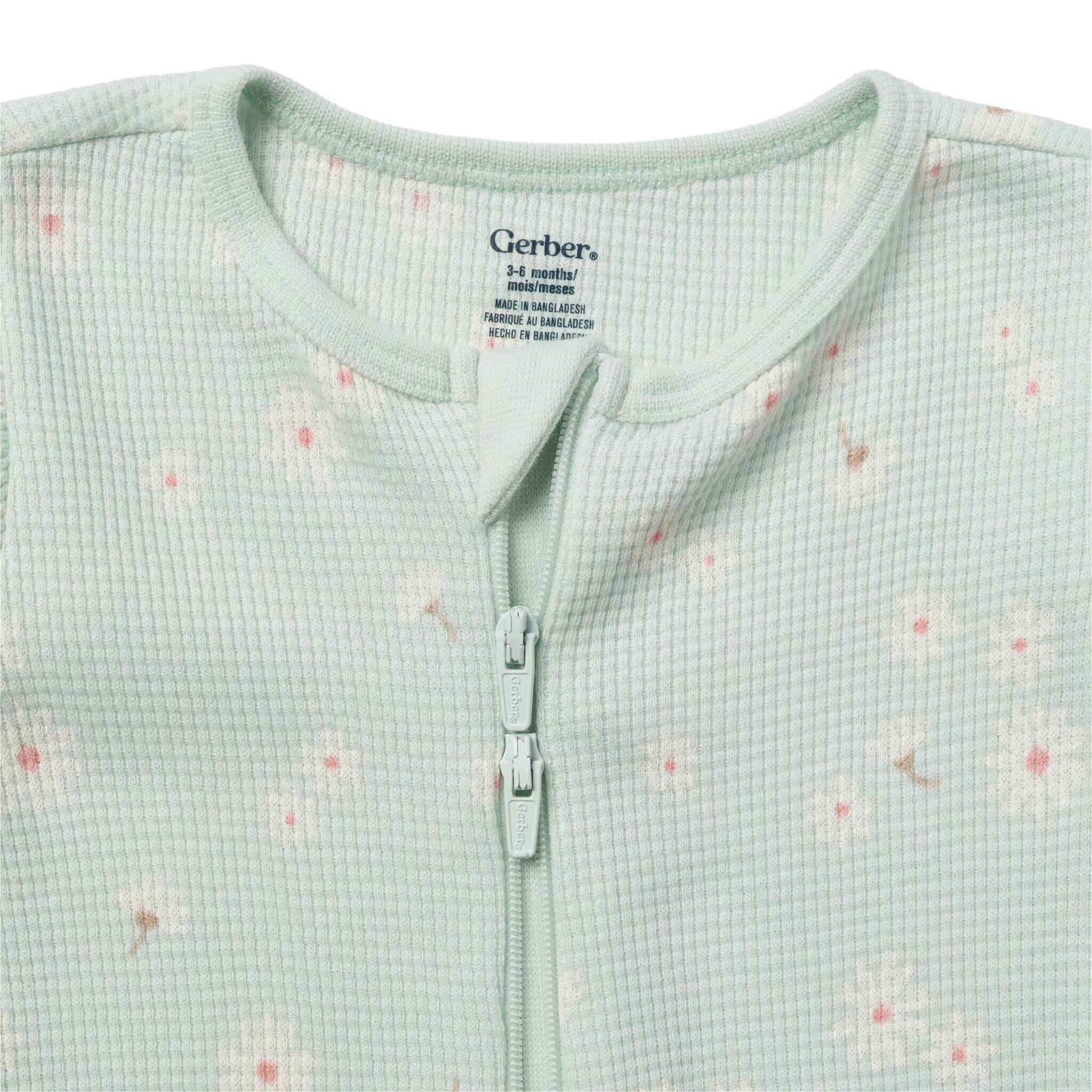 2-Pack Baby Girls Mint Daisies Sleep 'N Play - Image 3