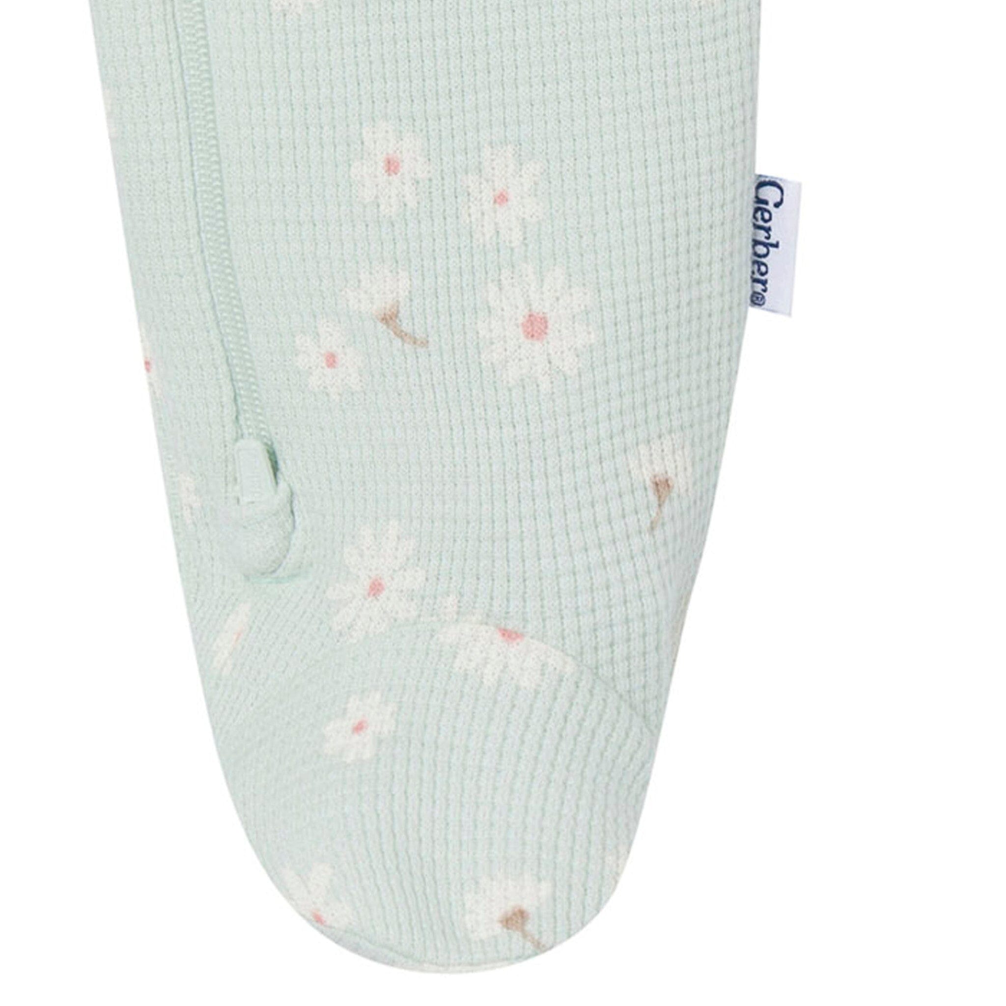 2-Pack Baby Girls Mint Daisies Sleep 'N Play - Image 4