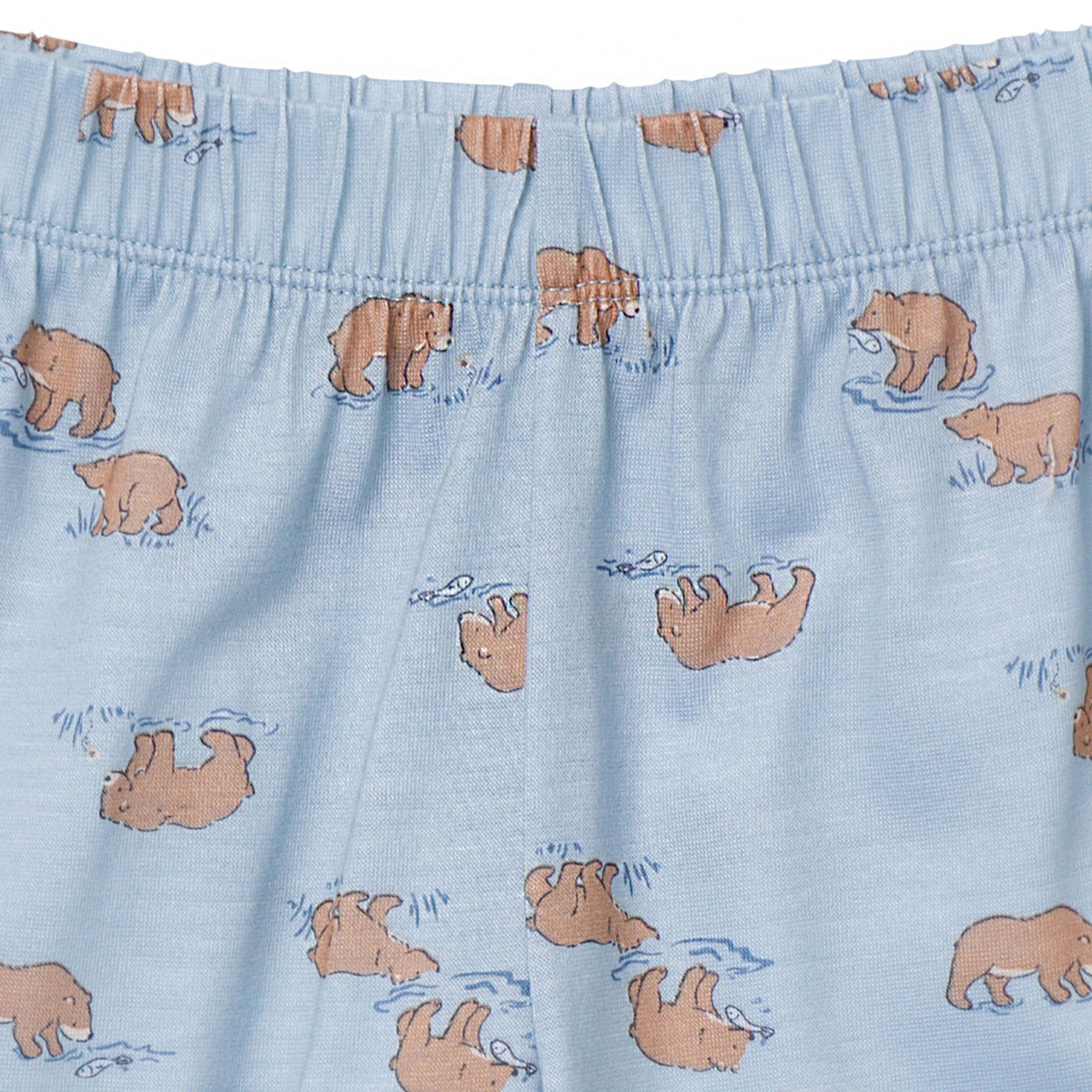 3-Piece Toddler Boys Bear T-Shirt, Shorts & Pants Pajama Set - Image 8