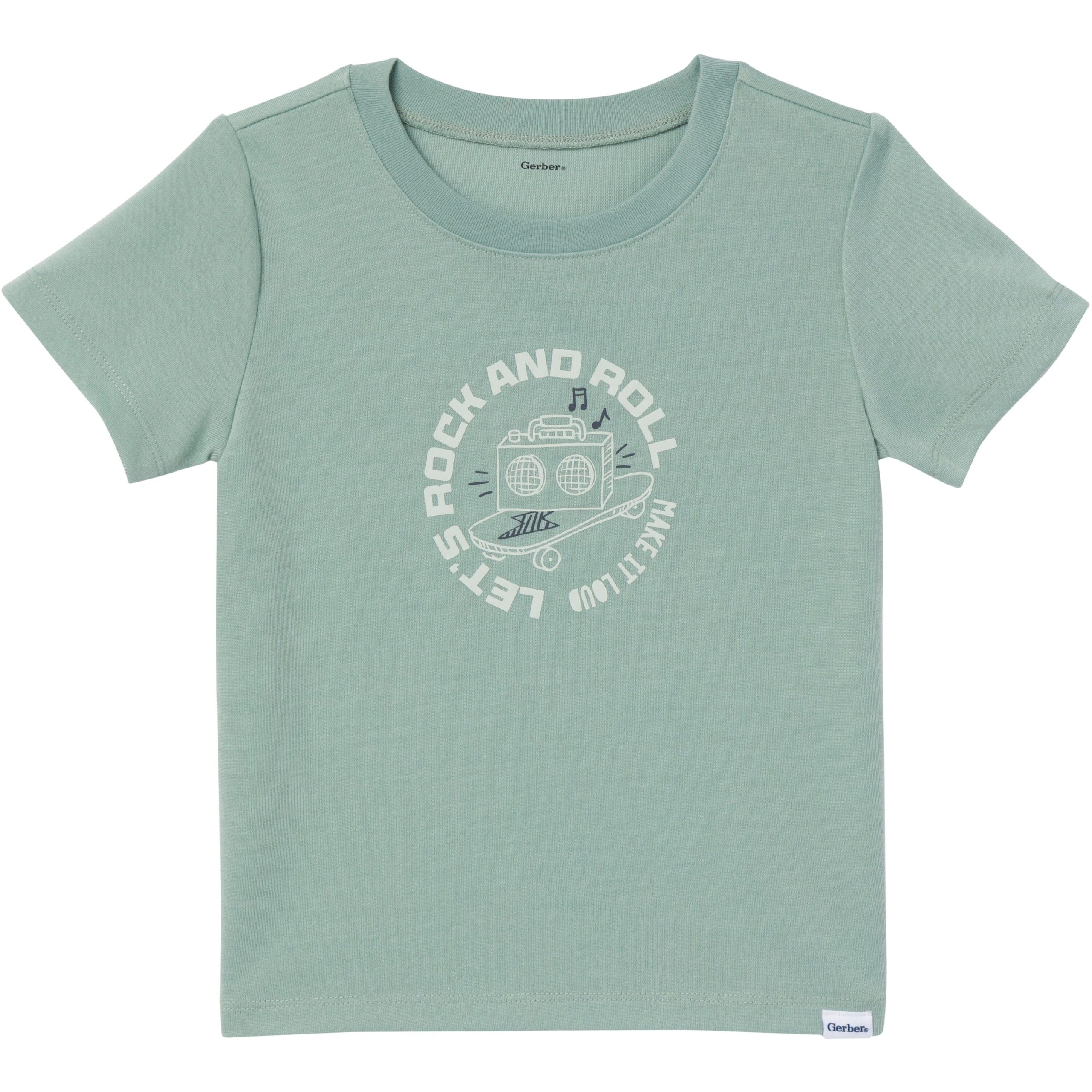3-Piece Toddler Boys Rock & Roll T-Shirt, Shorts & Pants Pajama Set - Image 2