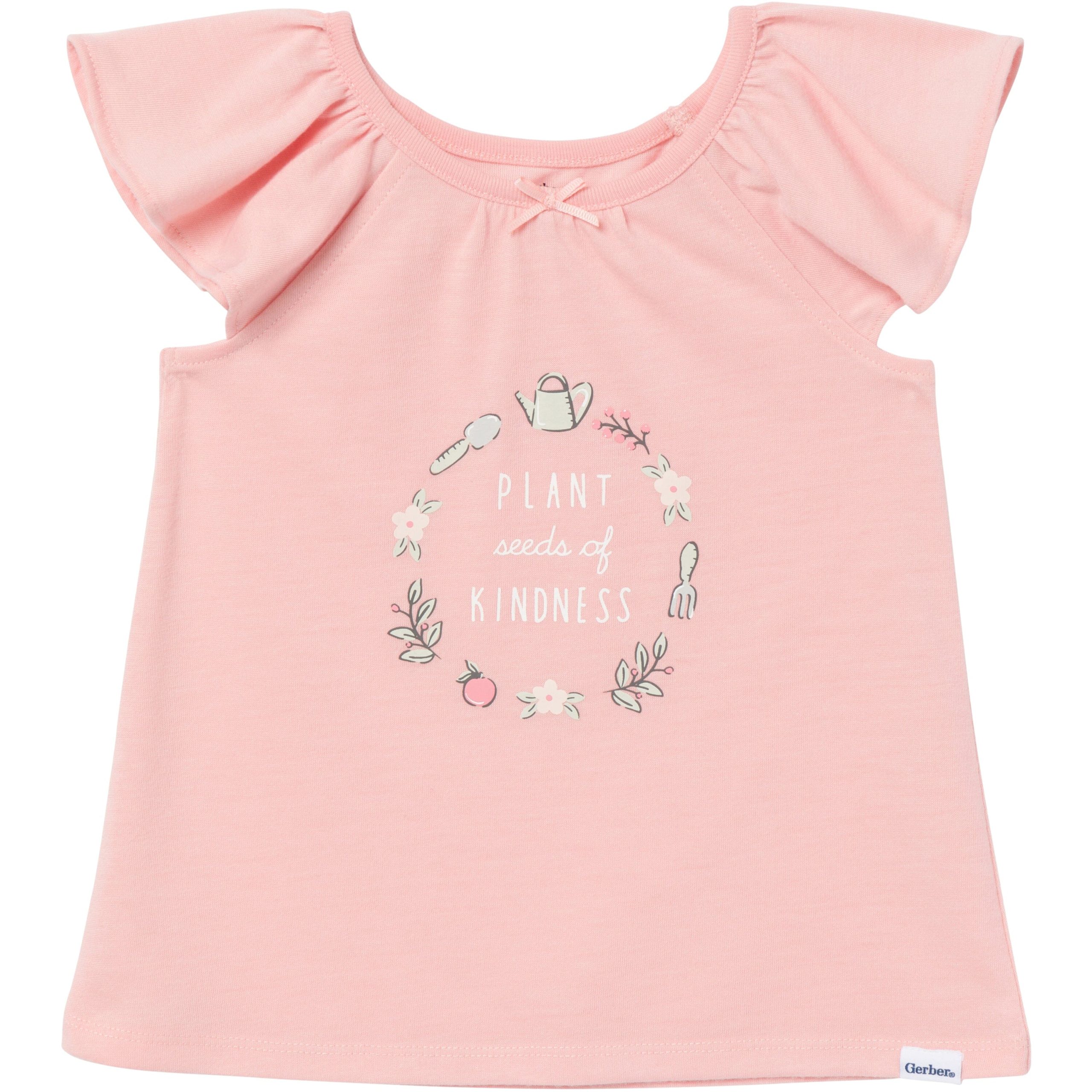 3-Piece Toddler Girls Gardening T-Shirt, Shorts & Pants Pajama Set - Image 5