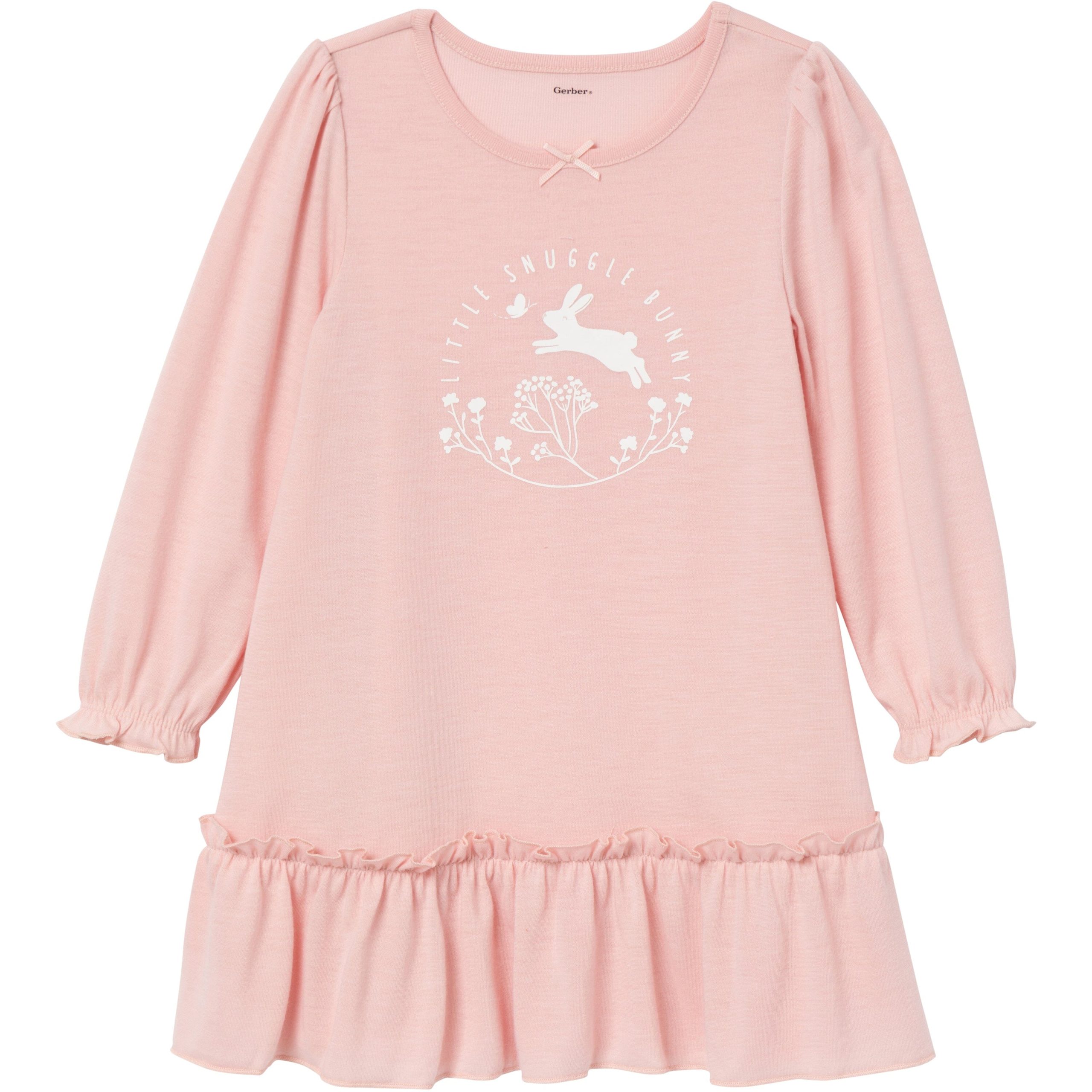 2-Pack Toddler Girls Bunny Long Sleeve Nightgowns - Image 2