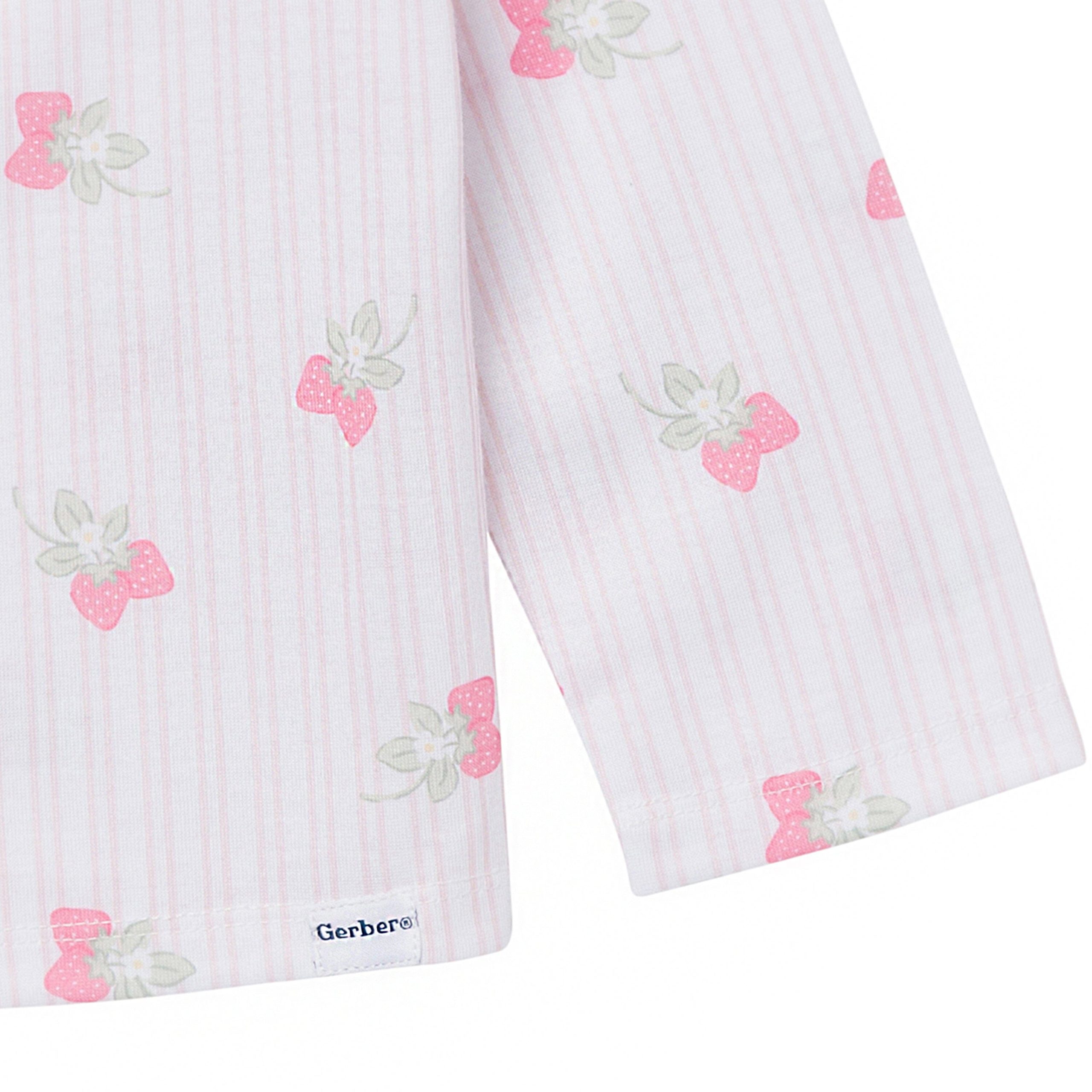 2-Piece Infant & Toddler Girls Berries Button Up Pajama Set - Image 7