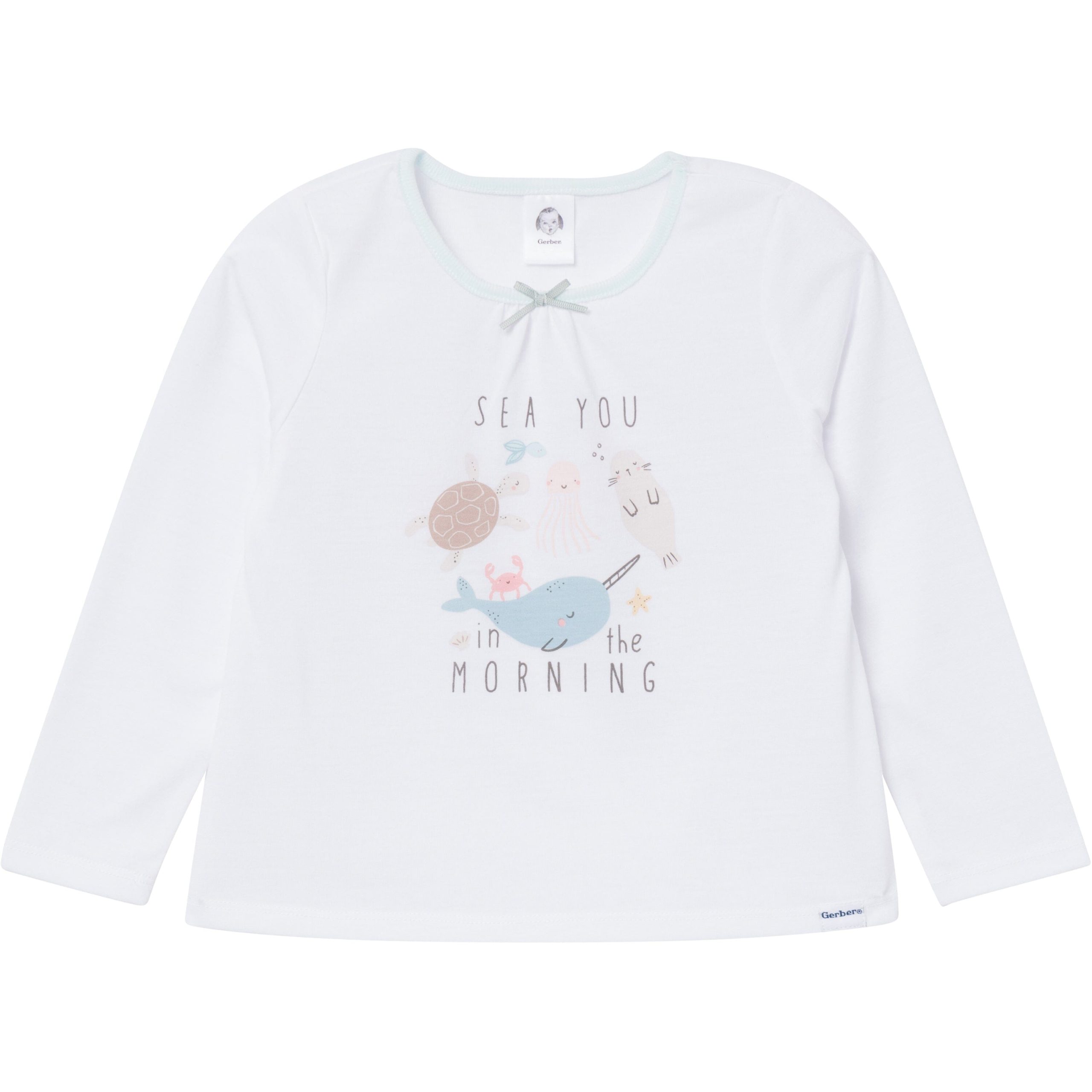 2-Piece Toddler Girls Sea Pajama Set - Image 5
