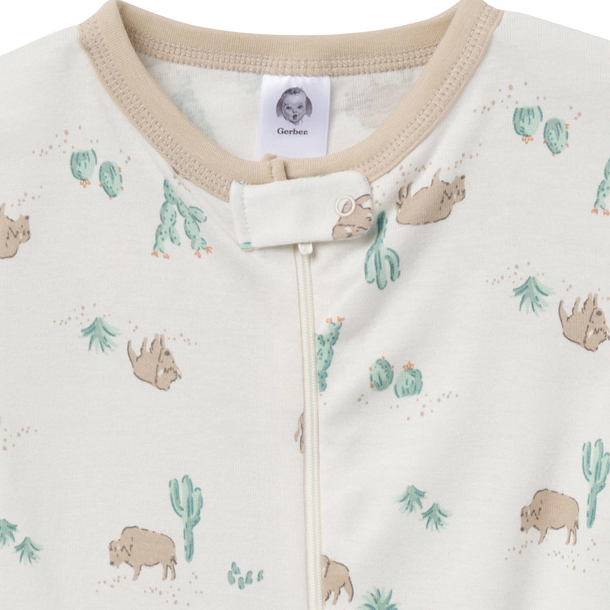 2-Pack Baby & Toddler Boys Desert Animals Snug Fit Footed Pajamas - Image 5