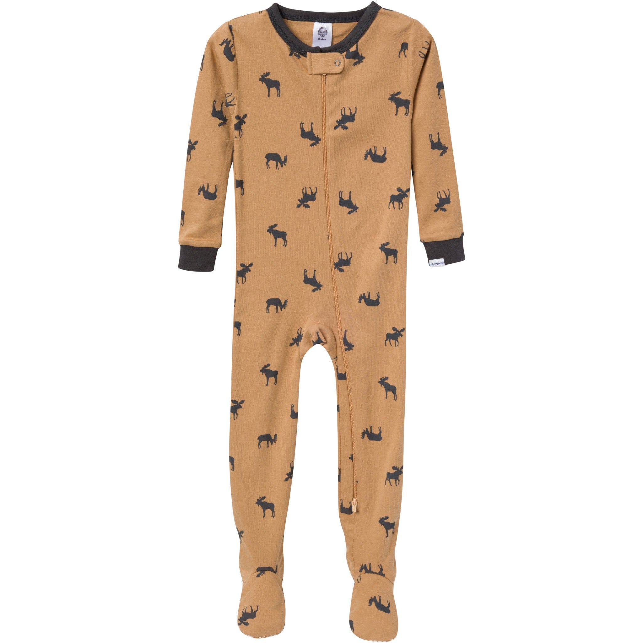 2-Pack Baby & Toddler Boys Moose Snug Fit Footed Pajamas - Image 4