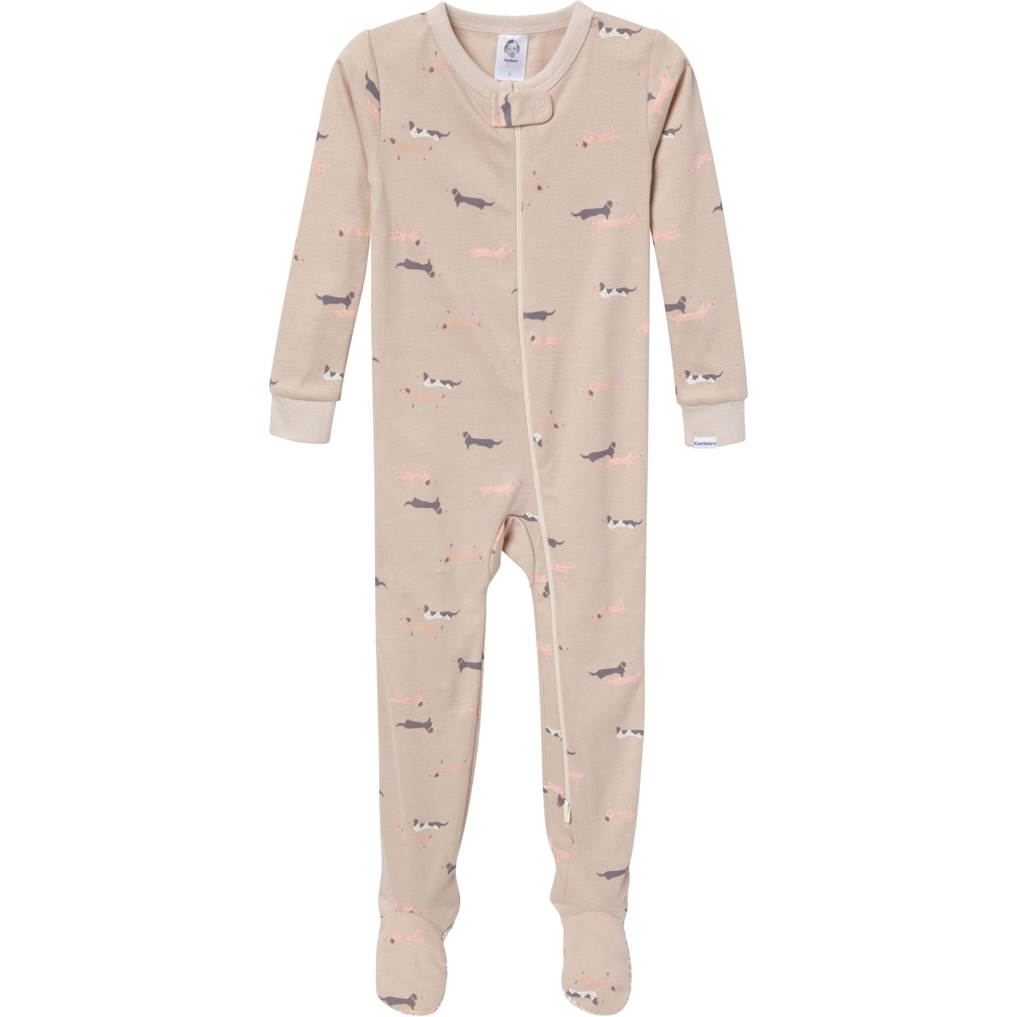 4-Pack Baby & Toddler Neutral Dog Snug Fit Footed Pajamas - Image 4